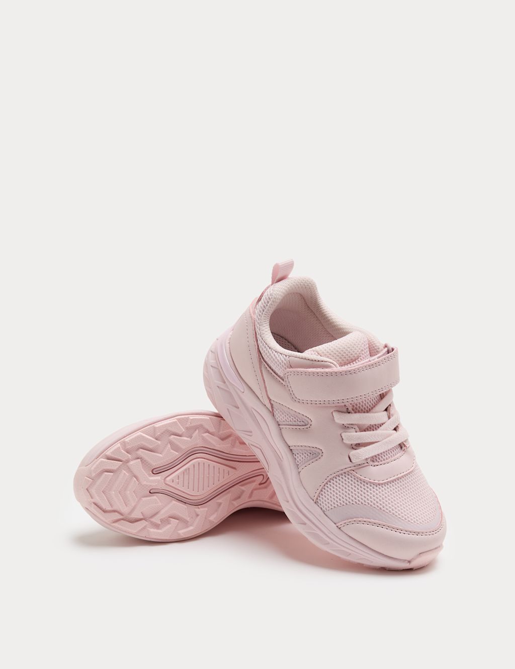 M&S Kids Freshfeet&trade; Riptape Trainers (4 Small - 2 Large) - 1 - Rose, Rose