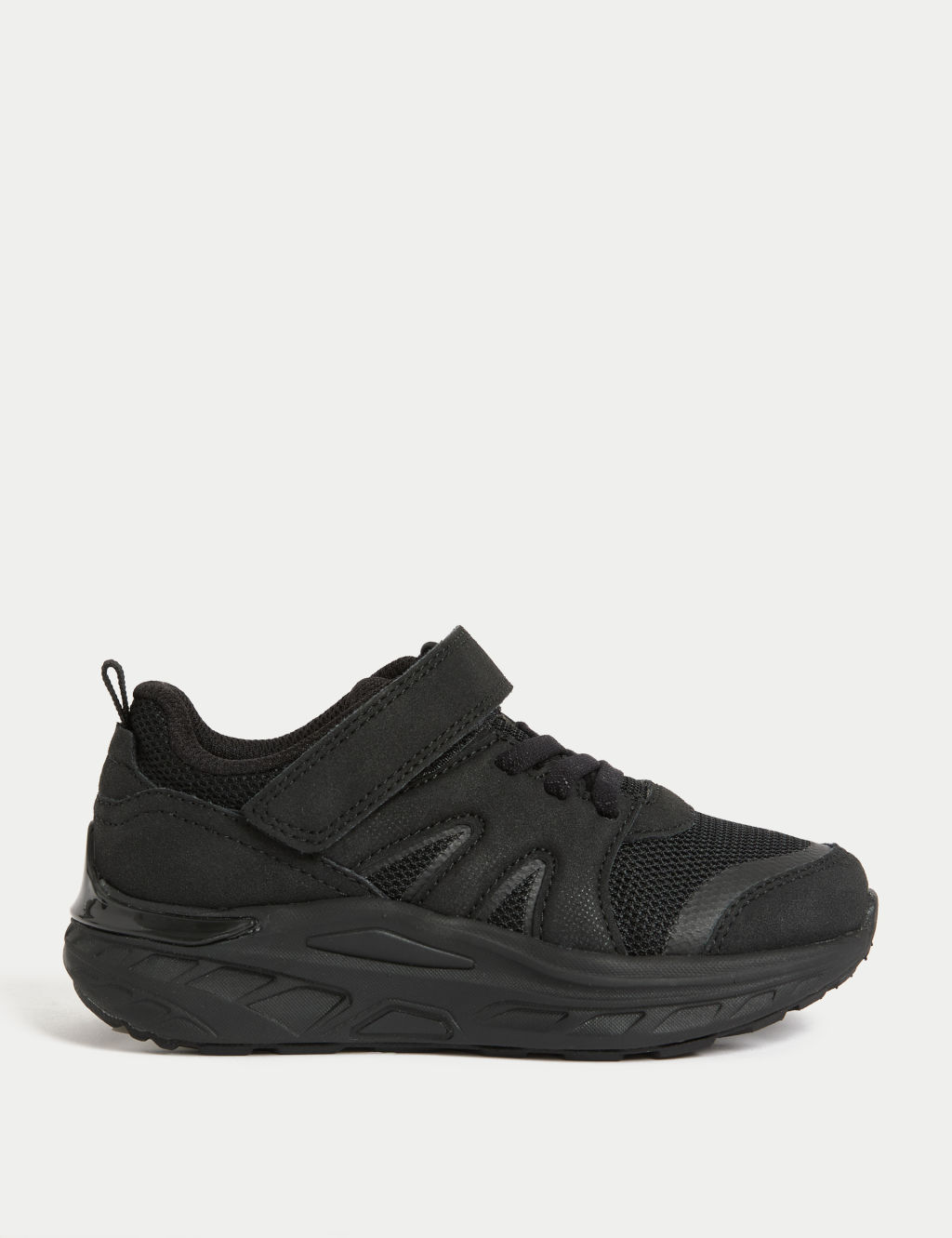 M&S Kids Freshfeet&trade; Riptape Trainers (4 Small - 2 Large) - 1 - Black, Black