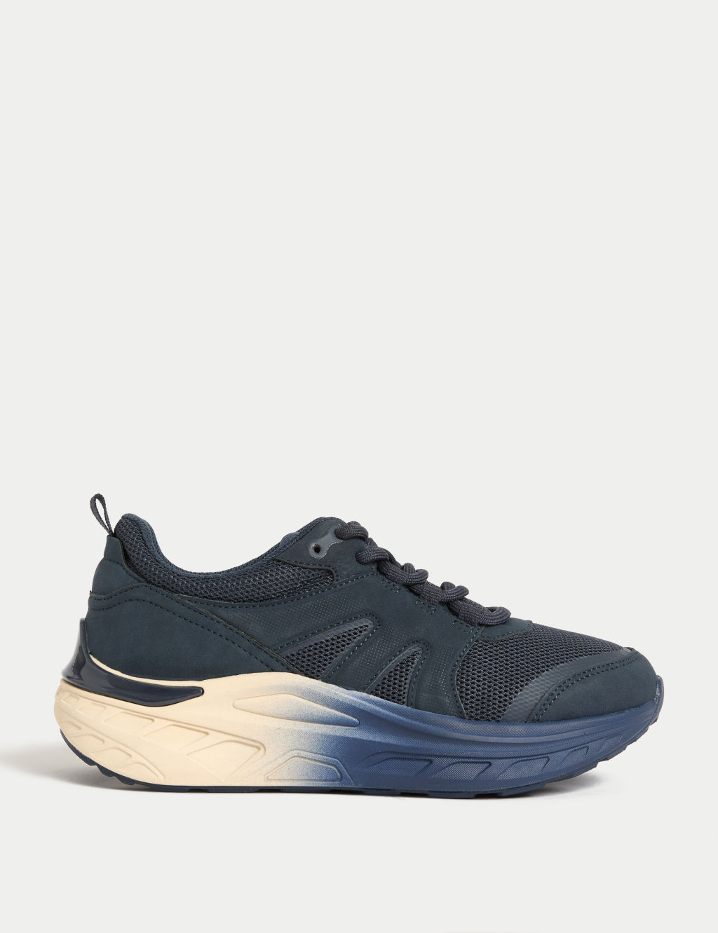 M&S Kids Freshfeet&trade; Trainers (1 Large - 7 Large) - 1 - Navy, Navy