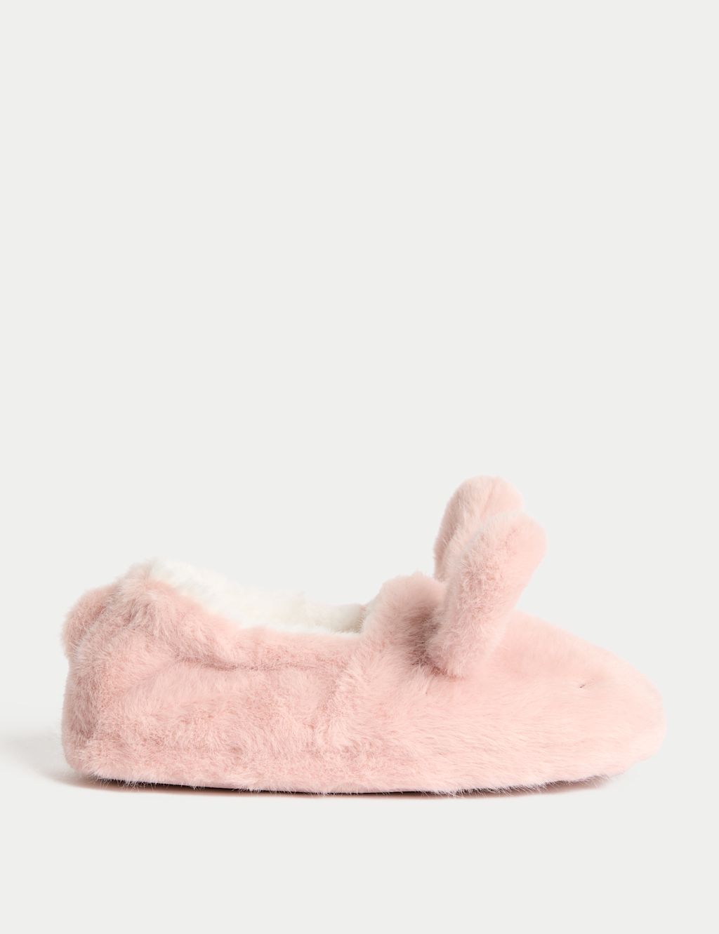 M&S Kids Bunny Slippers (4 Small - 2 Large) - 1 - Pink, Pink