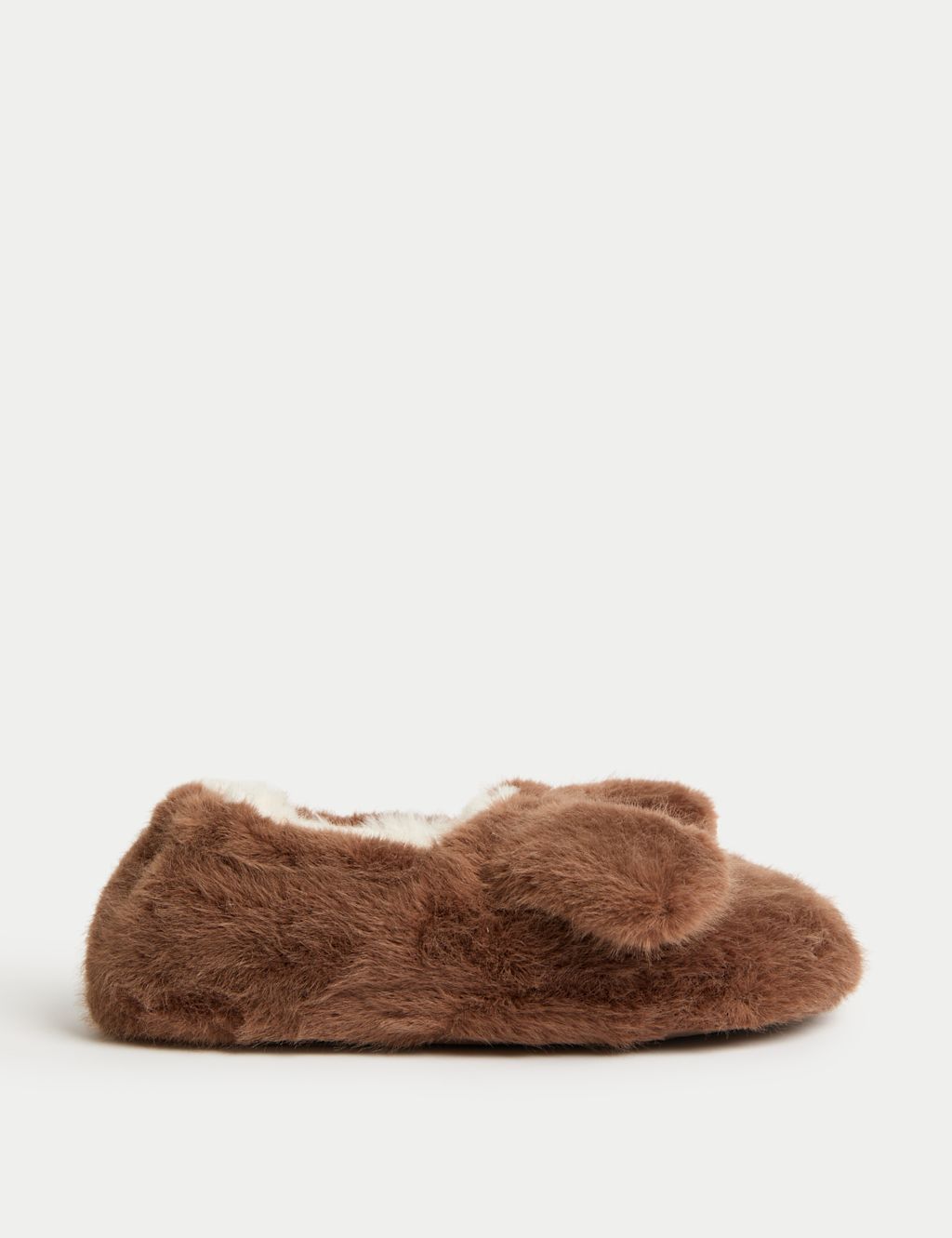 M&S Kids Dog Slippers (4 Small - 13 Small) - 10 - Brown, Brown