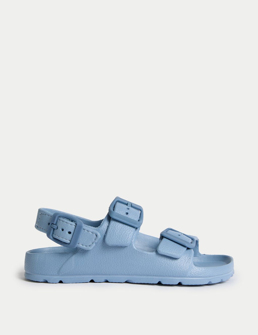 M&S Kids Plain Buckle Footbed Sandals (4 Small - 2 Large) - 11 - Blue, Blue