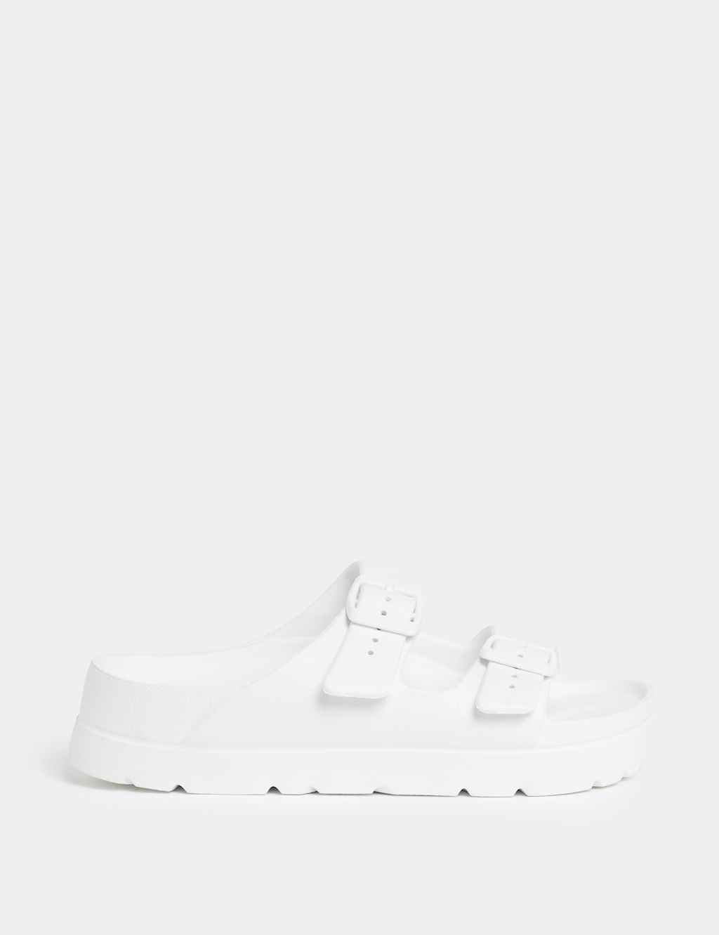 M&S Kids Buckle Sandals (3 Large - 6 Large) - 5 - White, White