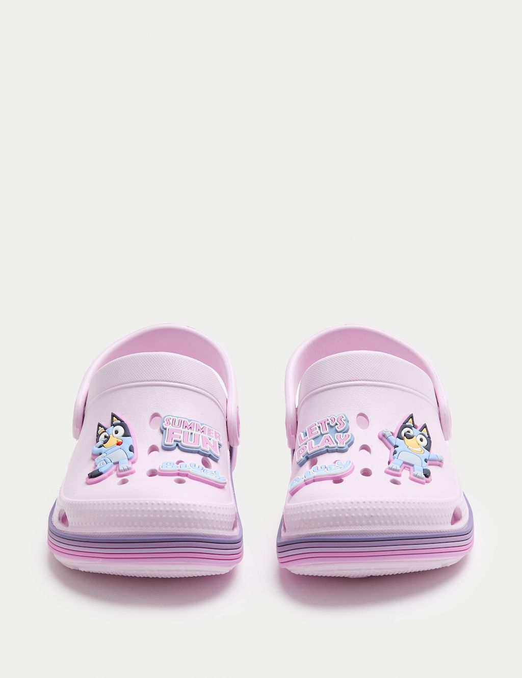 M&S Kids Bluey&trade; Clogs (4 Small - 13 Small) - 10 - Purple Mix, Purple Mix