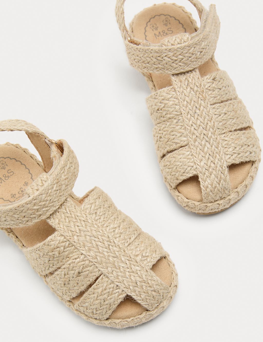 M&S Kids Fisherman Espadrille Sandals (4 Small-2 Large) - 1 - Natural, Natural