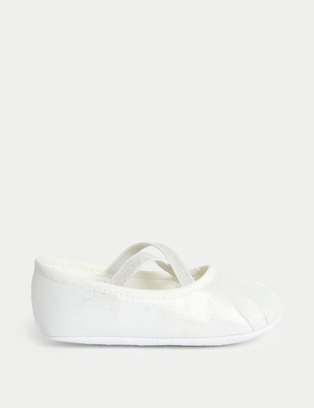M&S Baby Ballet Pumps (0-18 Mths) - 0-3 M - White, White