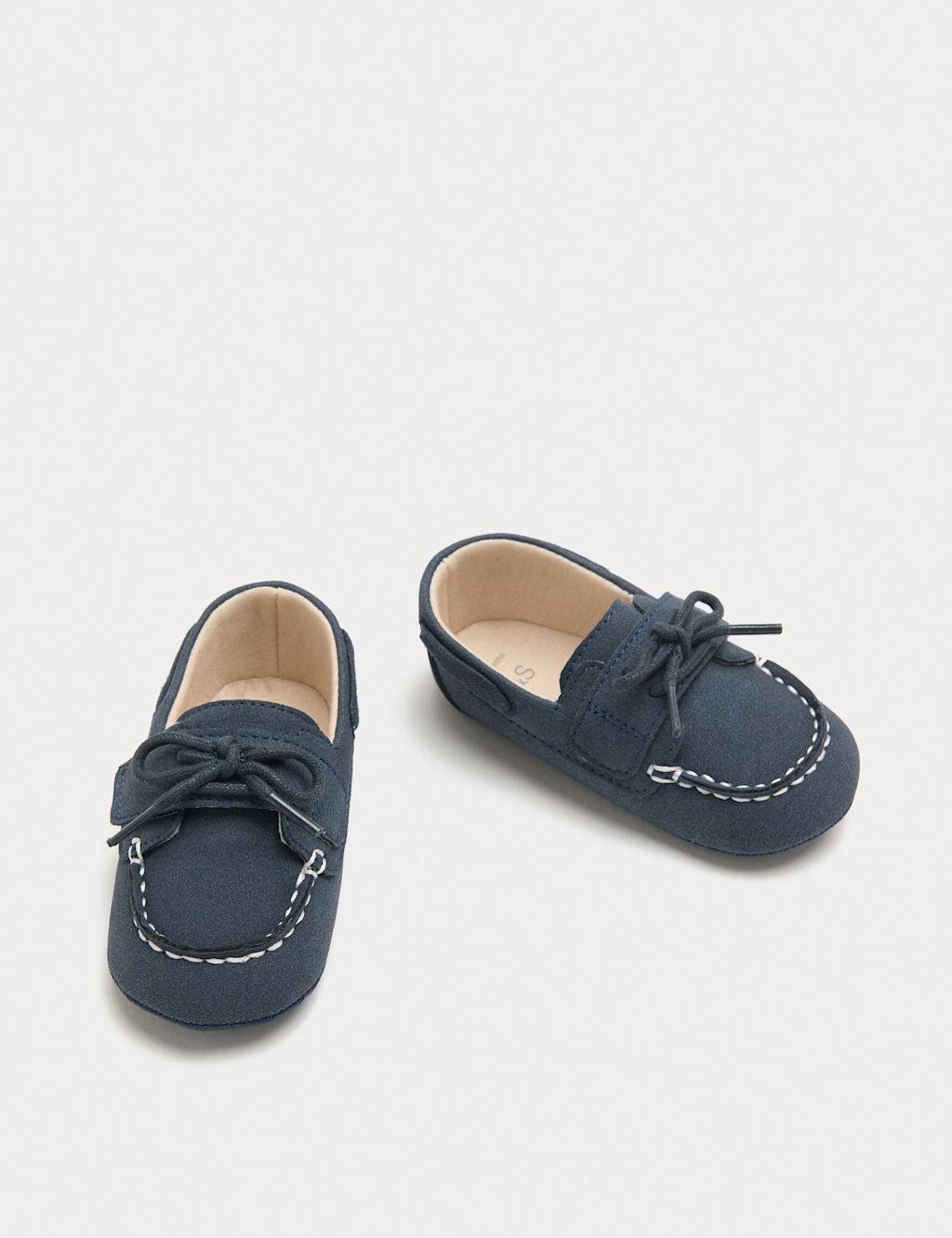 M&S Baby Pram Boat Shoes (0-18 Mths) - 0-3 Months - Navy, Navy