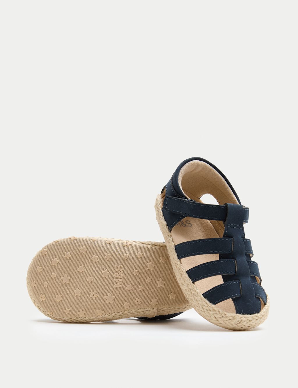 M&S Baby Fisherman Pram Sandals (0-18 Mths) - 6-12 Months - Navy, Navy