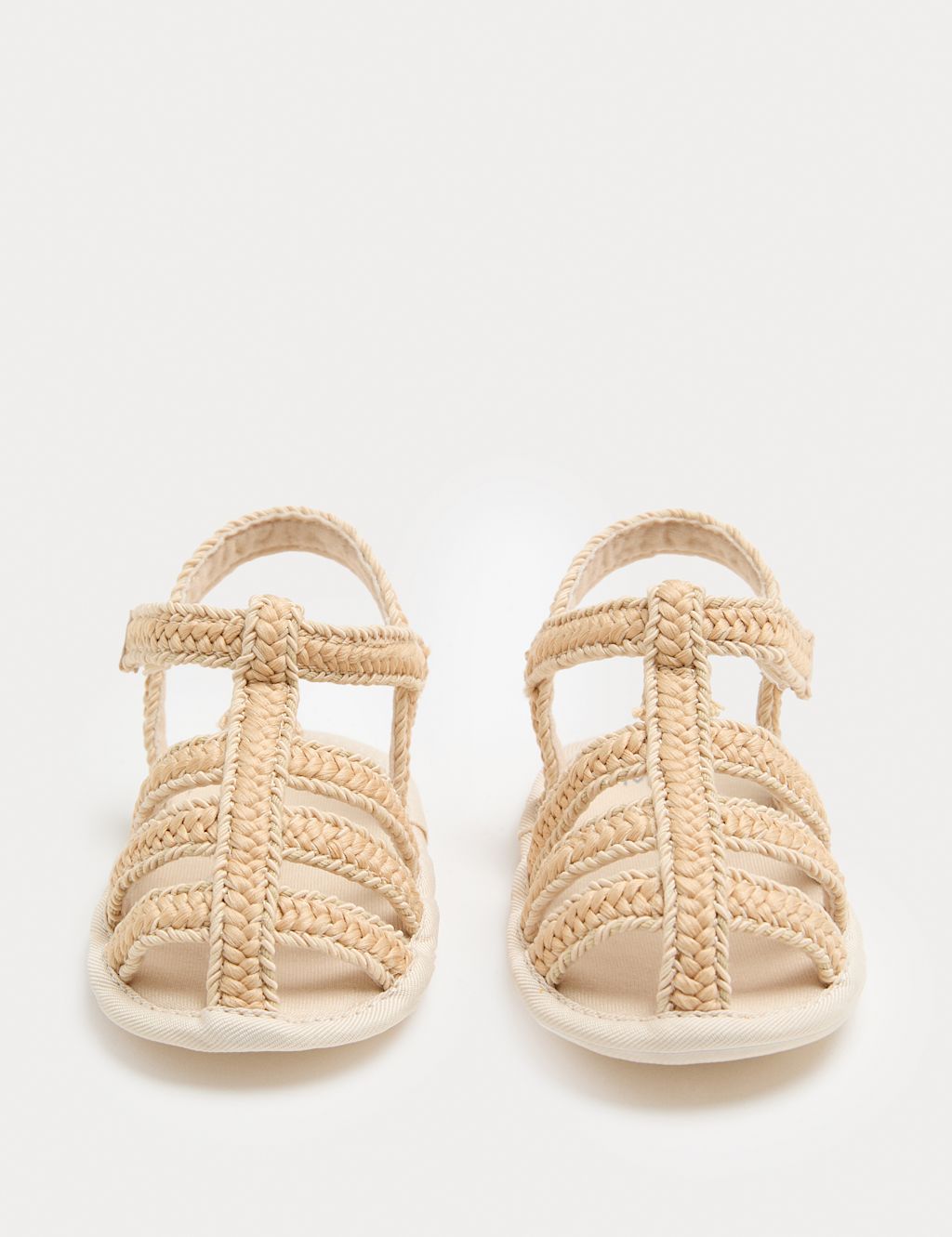 M&S Baby Braided Riptape Fisherman Pram Sandals (0-18 Mths) - 0-3 Months - Neutral, Neutral