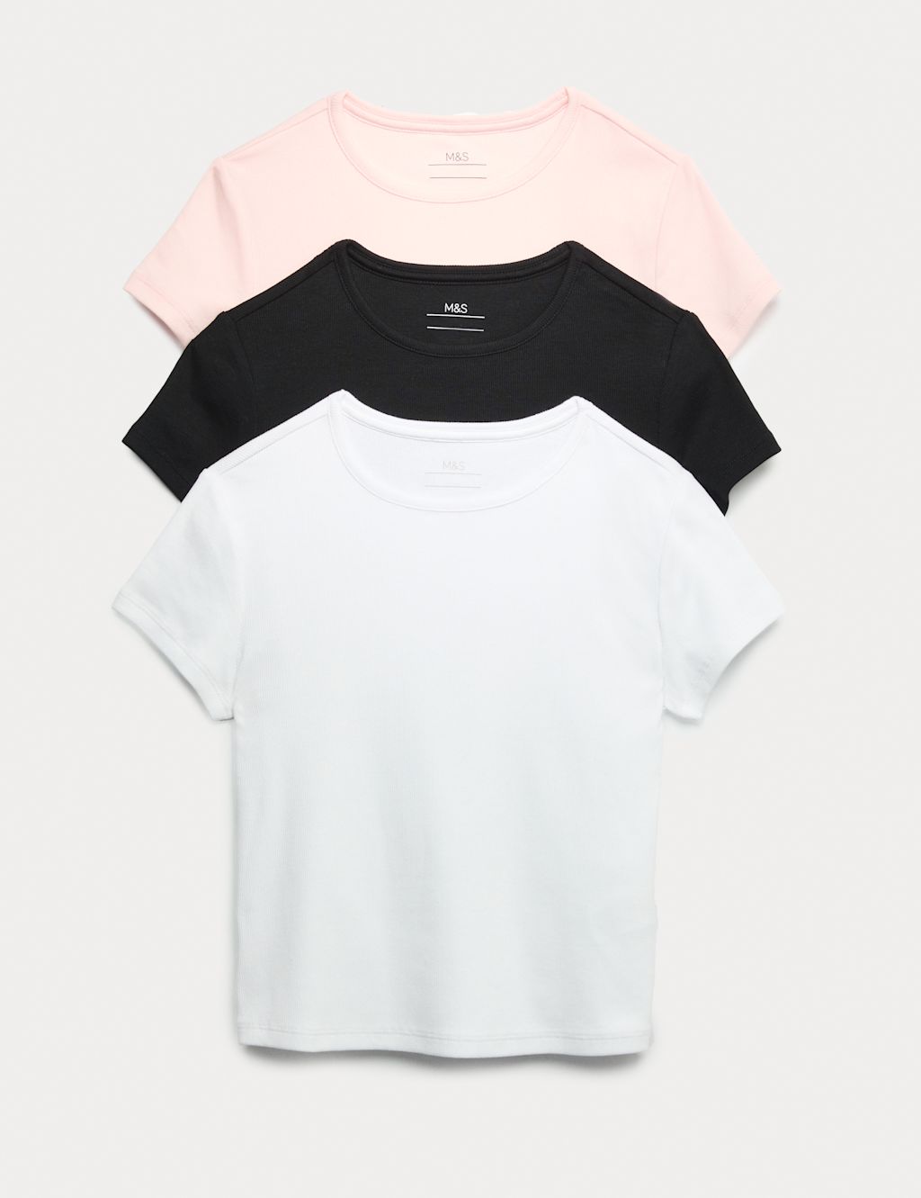 M&S 3 Pack Cotton Rich T-Shirts (6-16 Yrs) - 10-11 Years - Multi, Multi