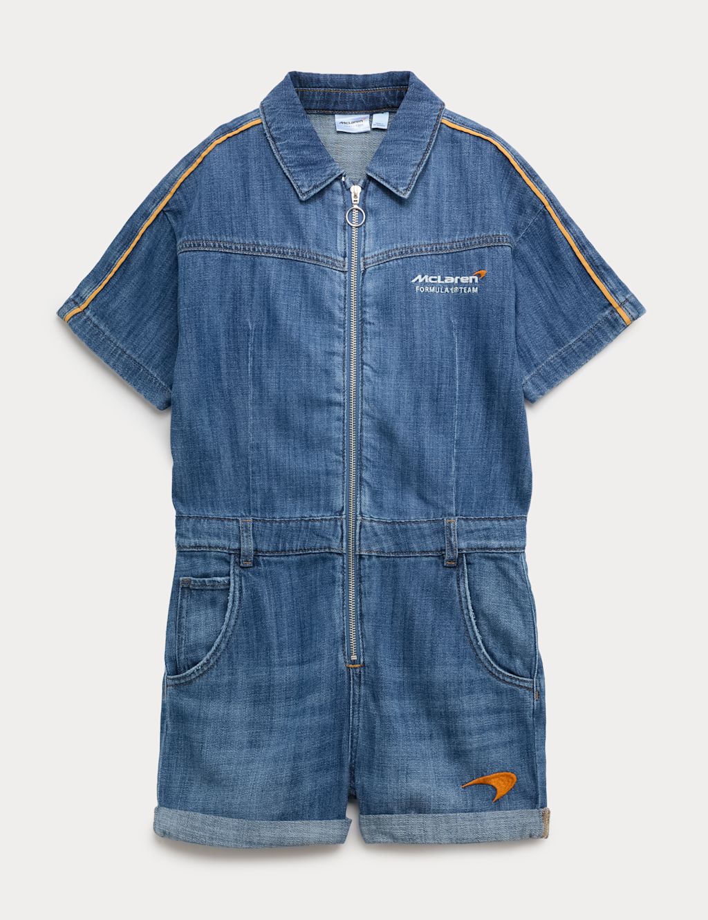 M&S Denim McLaren&trade; Boilersuit (6-16 Yrs) - 10-11 Years, Denim