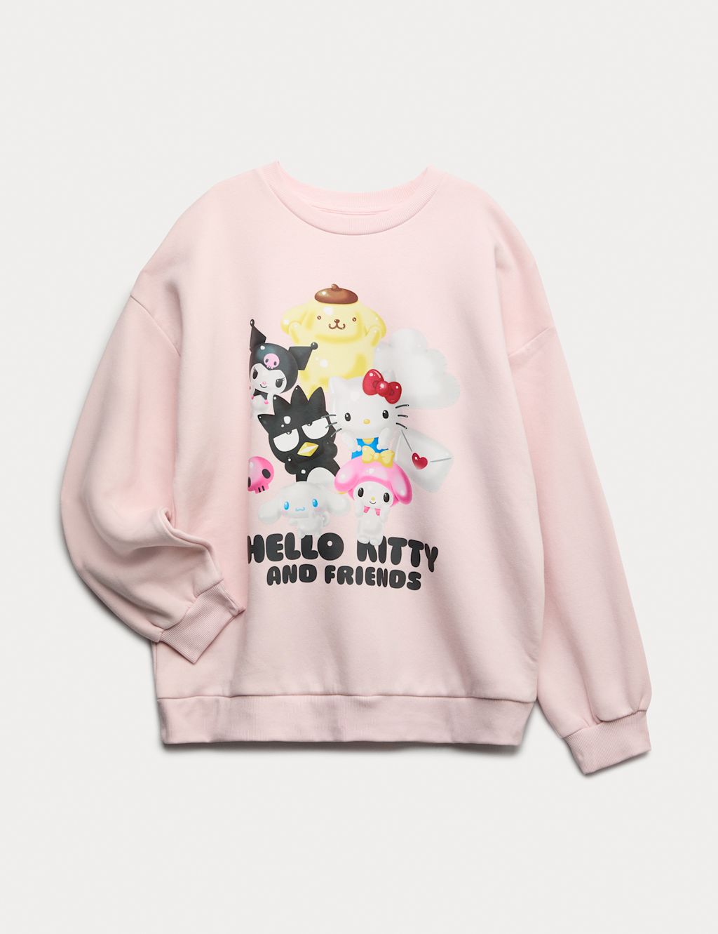 M&S Pure Cotton Hello Kitty™ Graphic Sweatshirt (6-16 Yrs) - 10-11 - Light Pink, Light Pink