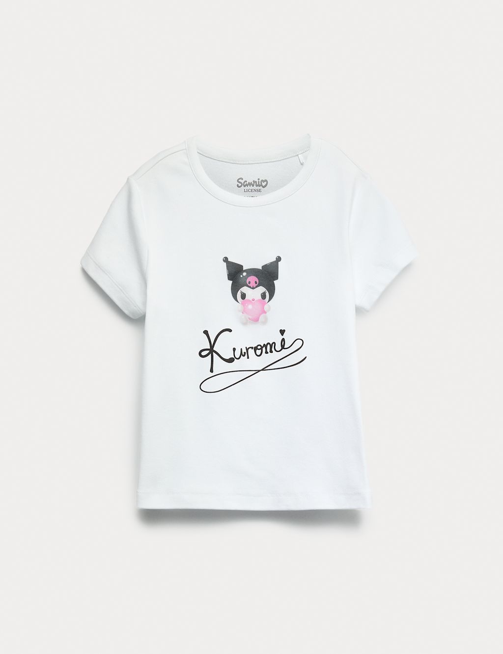 M&S Pure Cotton Kuromi™ T-Shirt - 10-11 - Ivory, Ivory