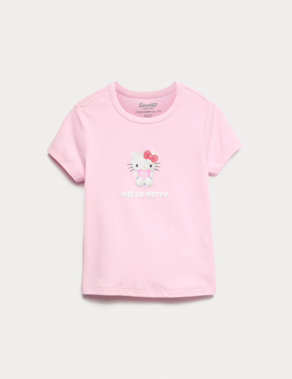 M&S Pure Cotton Hello Kitty™ Baby T-Shirt (3-15 Yrs) - 13-14 - Pink, Pink