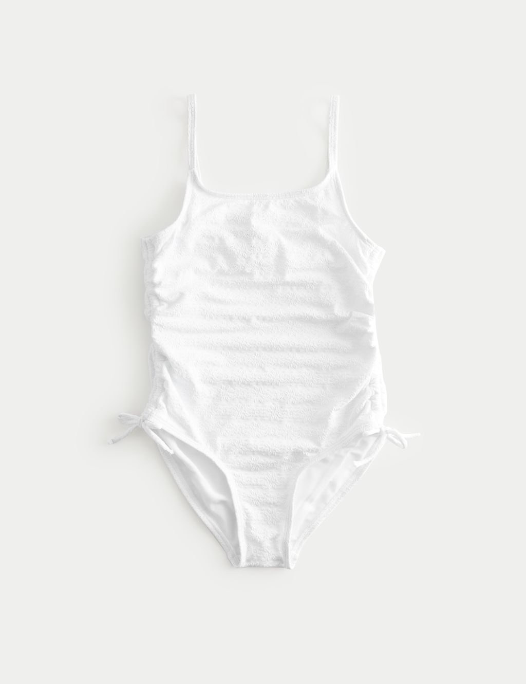 M&S Broderie Swimsuit (6-16 Yrs) - 10-11 Years - Ivory, Ivory