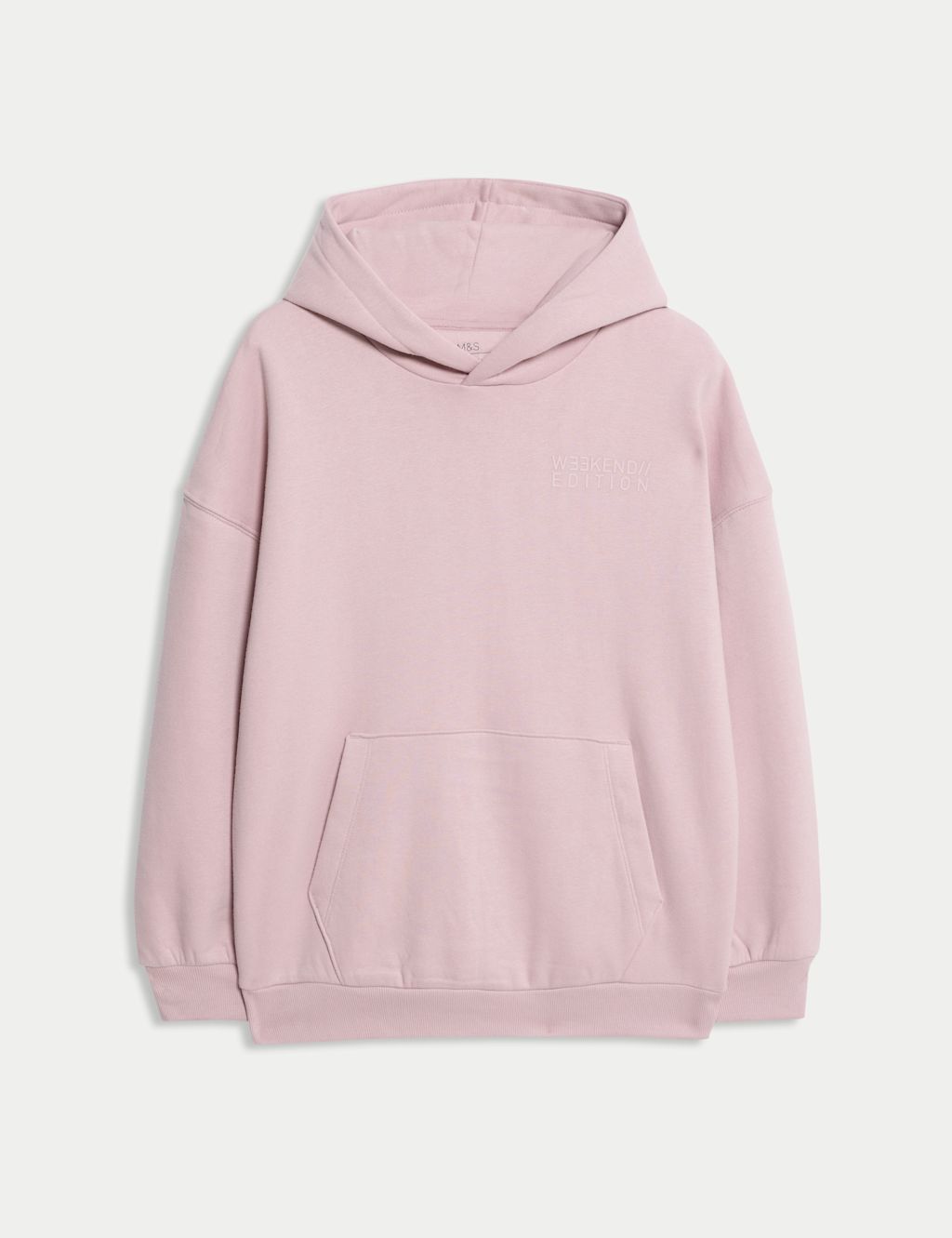 M&S Cotton Rich Hoodie (6-16 Yrs) - 10-11 - Pink Cloud, Pink Cloud