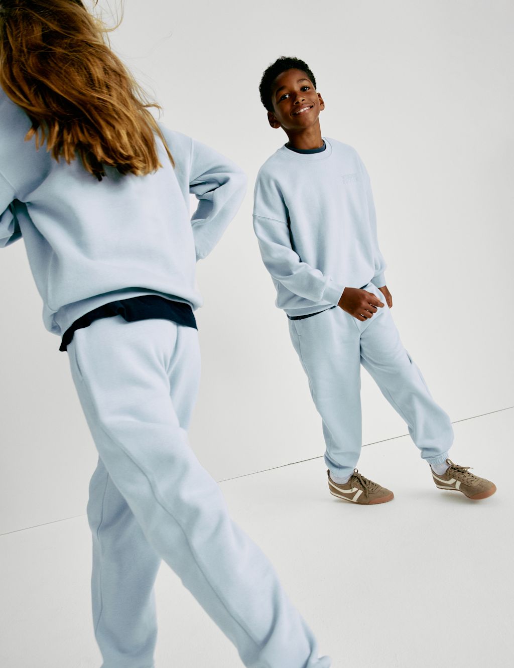 M&S Cotton Rich Joggers (6-16 Yrs) - 10-11 - Steel Blue, Steel Blue