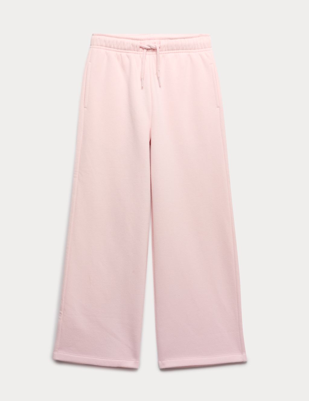 M&S Wide Leg Cotton Rich Joggers (2-16 Yrs) - 10-11 Years - Pale Pink, Pale Pink