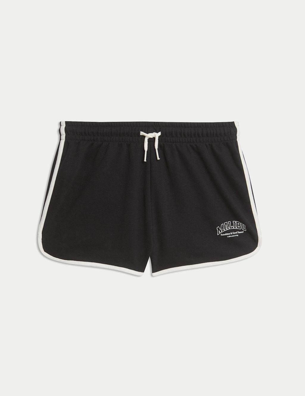 M&S Cotton Rich Sports Shorts (2-16 Yrs) - 10-11 Years - Black, Black