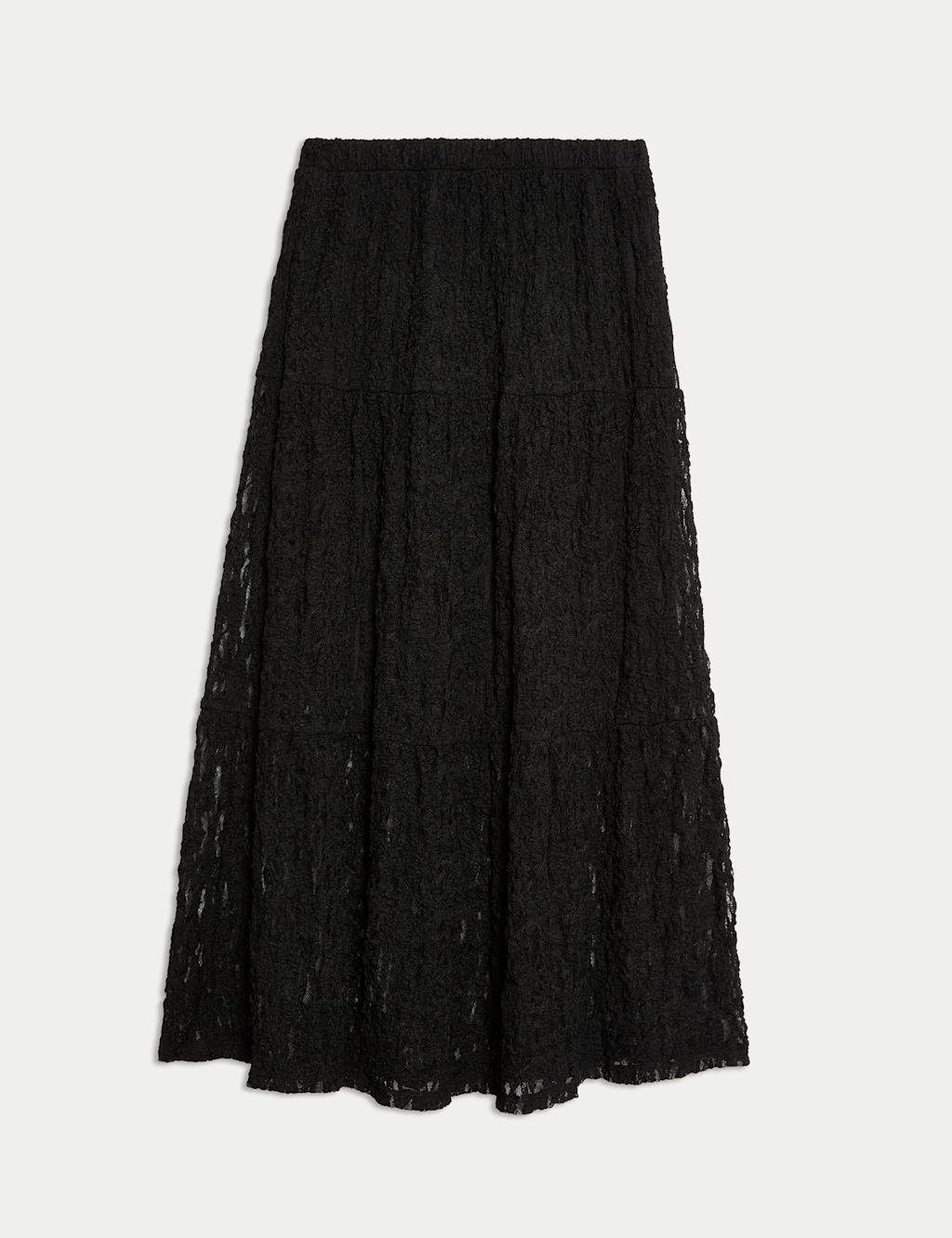 M&S Maxi Lace Skirt (6-16 Yrs) - 14-15 - Black, Black