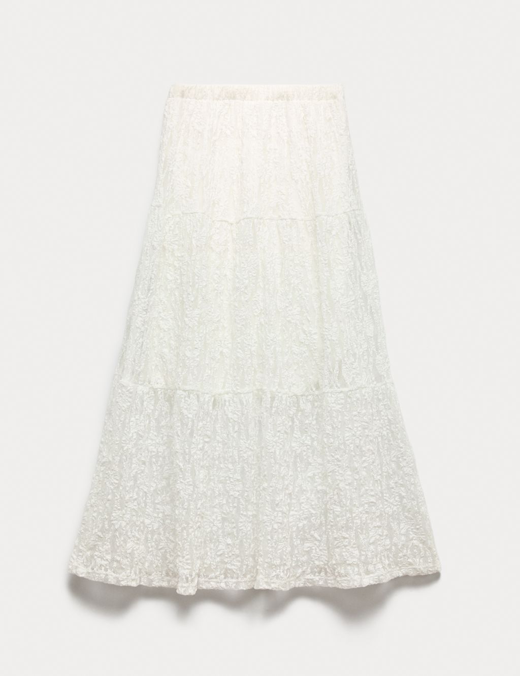 M&S Maxi Lace Skirt (6-16 Yrs) - 12-13 - White, White