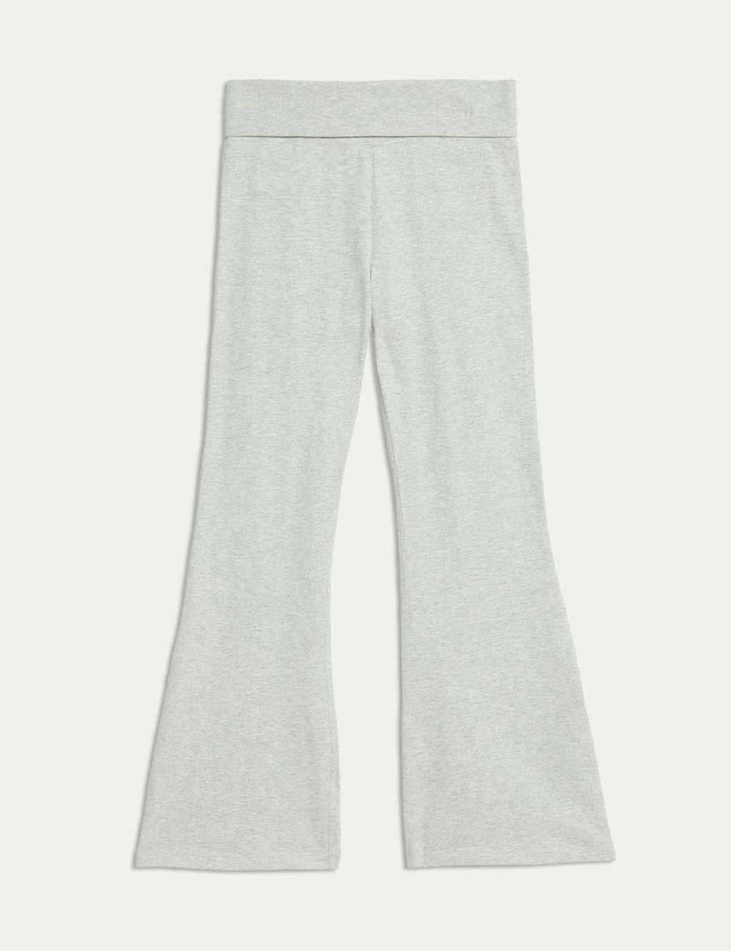 M&S Cotton Rich Flared Leggings (6-16 Yrs) - 14-15 Years - Grey Marl, Grey Marl