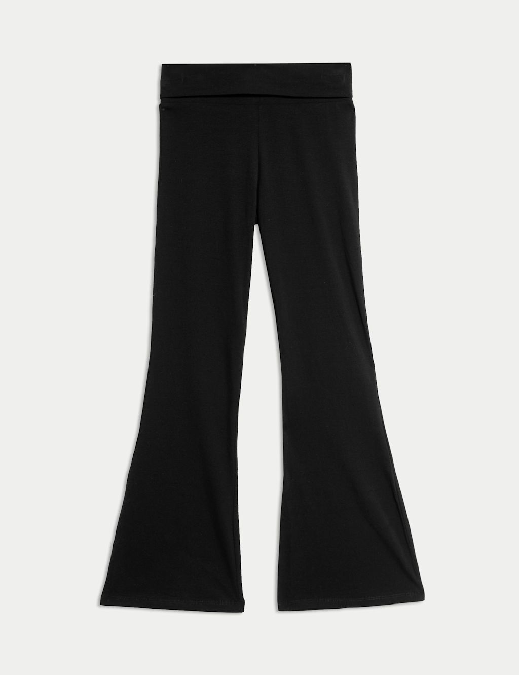 M&S Cotton Rich Flared Leggings (6-16 Yrs) - 10-11 Years - Black, Black