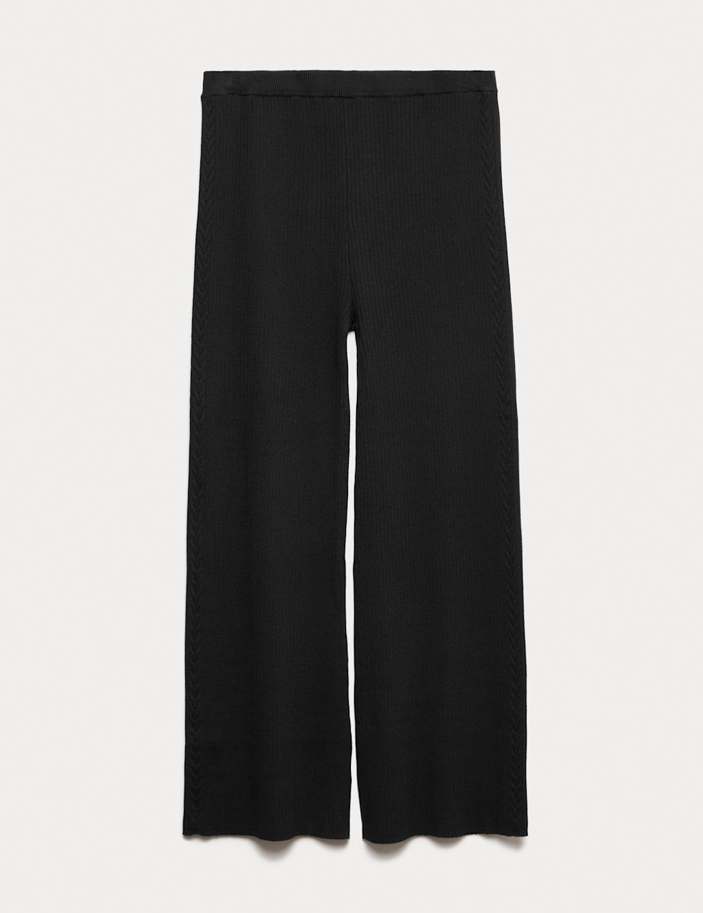 M&S Knitted Flared Trousers (6-16 Yrs) - 11-12 - Black, Black