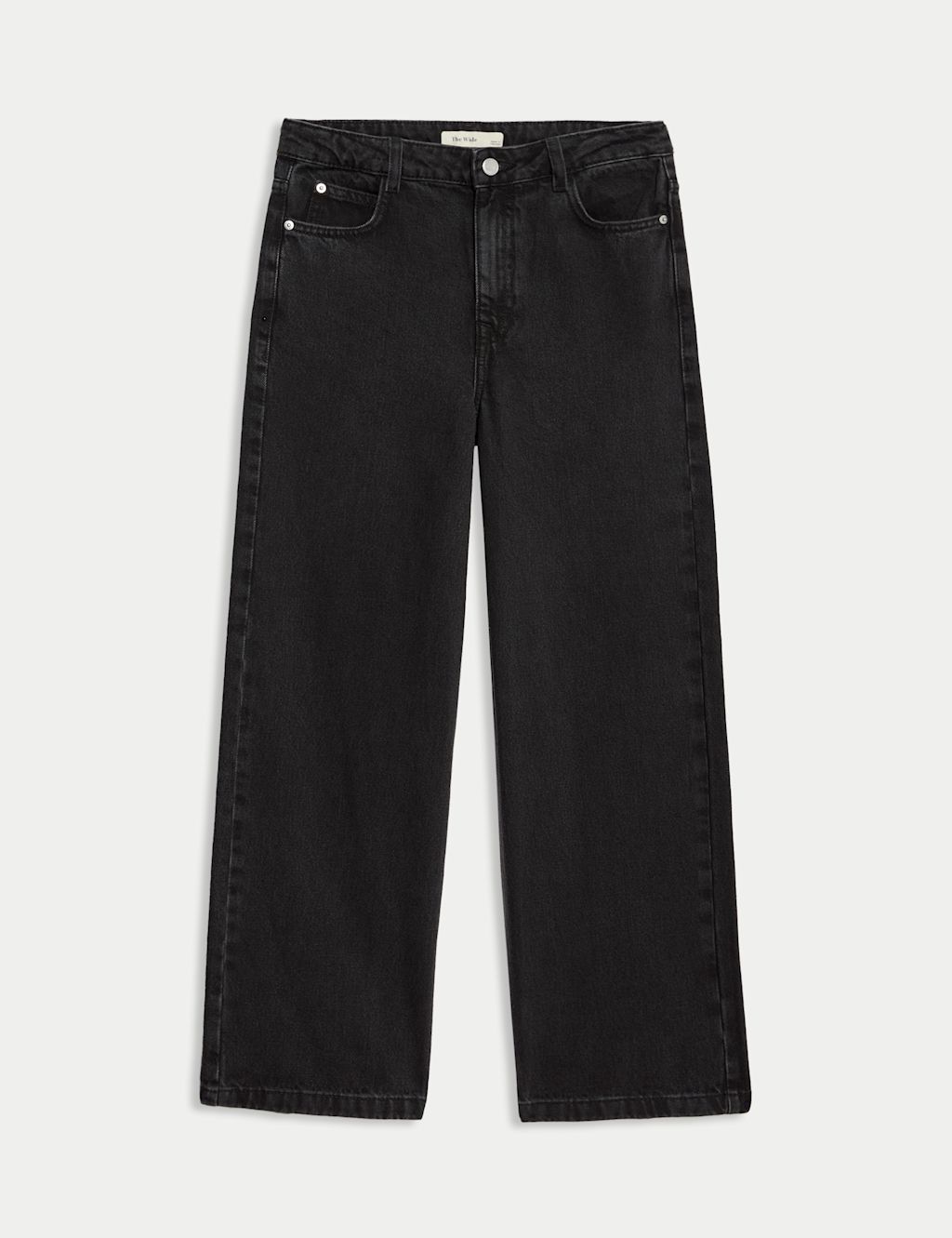 M&S Wide Leg Denim Jeans (6-16 Yrs) - 10-11 - Black, Black