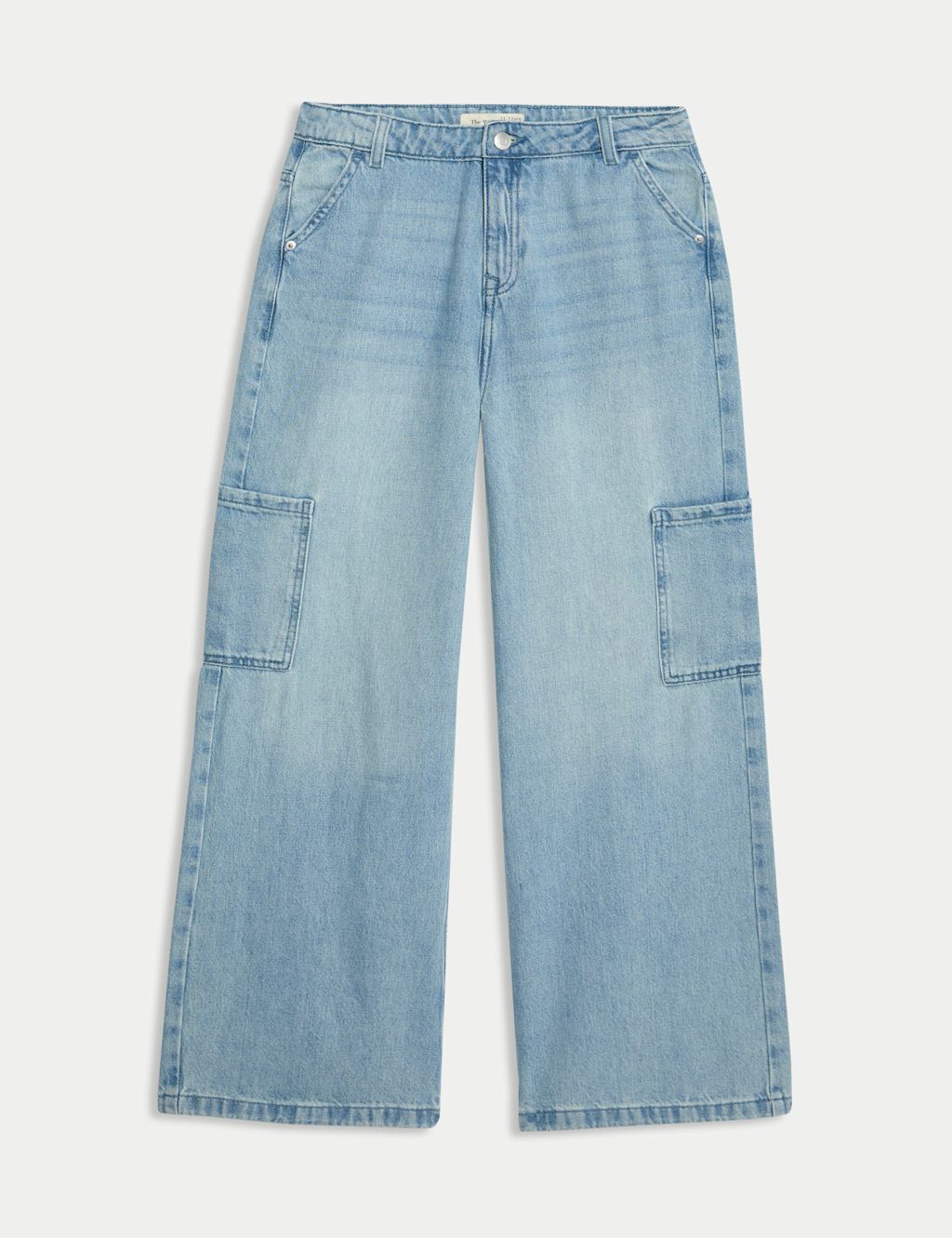 M&S Wide Leg Cargo Jeans (6-16 Yrs) - 10-11 - Denim, Denim