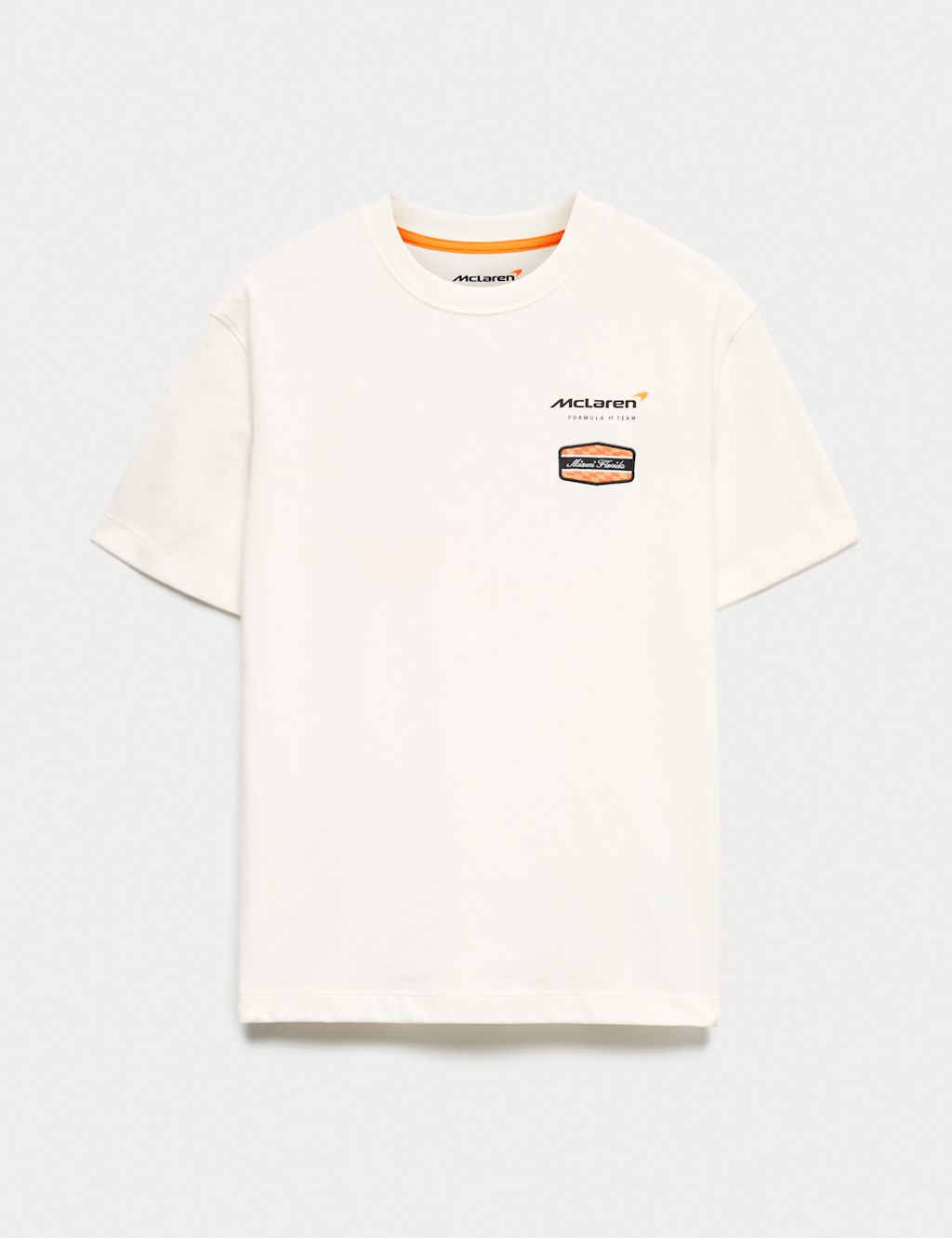 M&S Cotton Rich McLaren&trade; Graphic T-Shirt (6-16 Yrs) - 10-11 Years - Ecru Mix, Ecru Mix