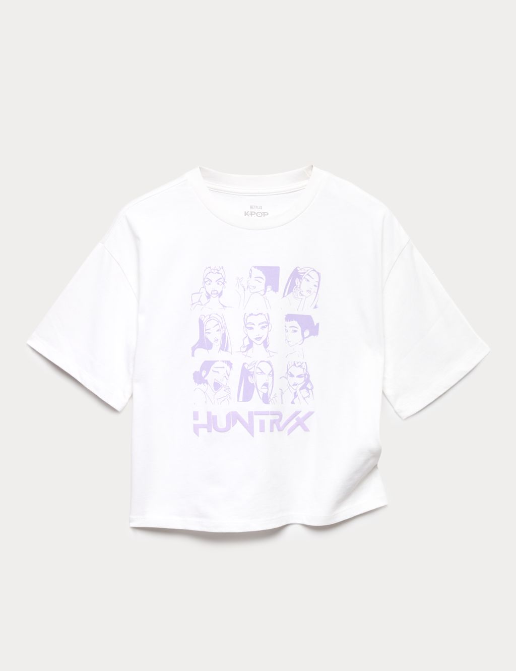M&S KPop Demon Hunters Graphic T-Shirt (6-16 Yrs) - 10-11 Years - White, White