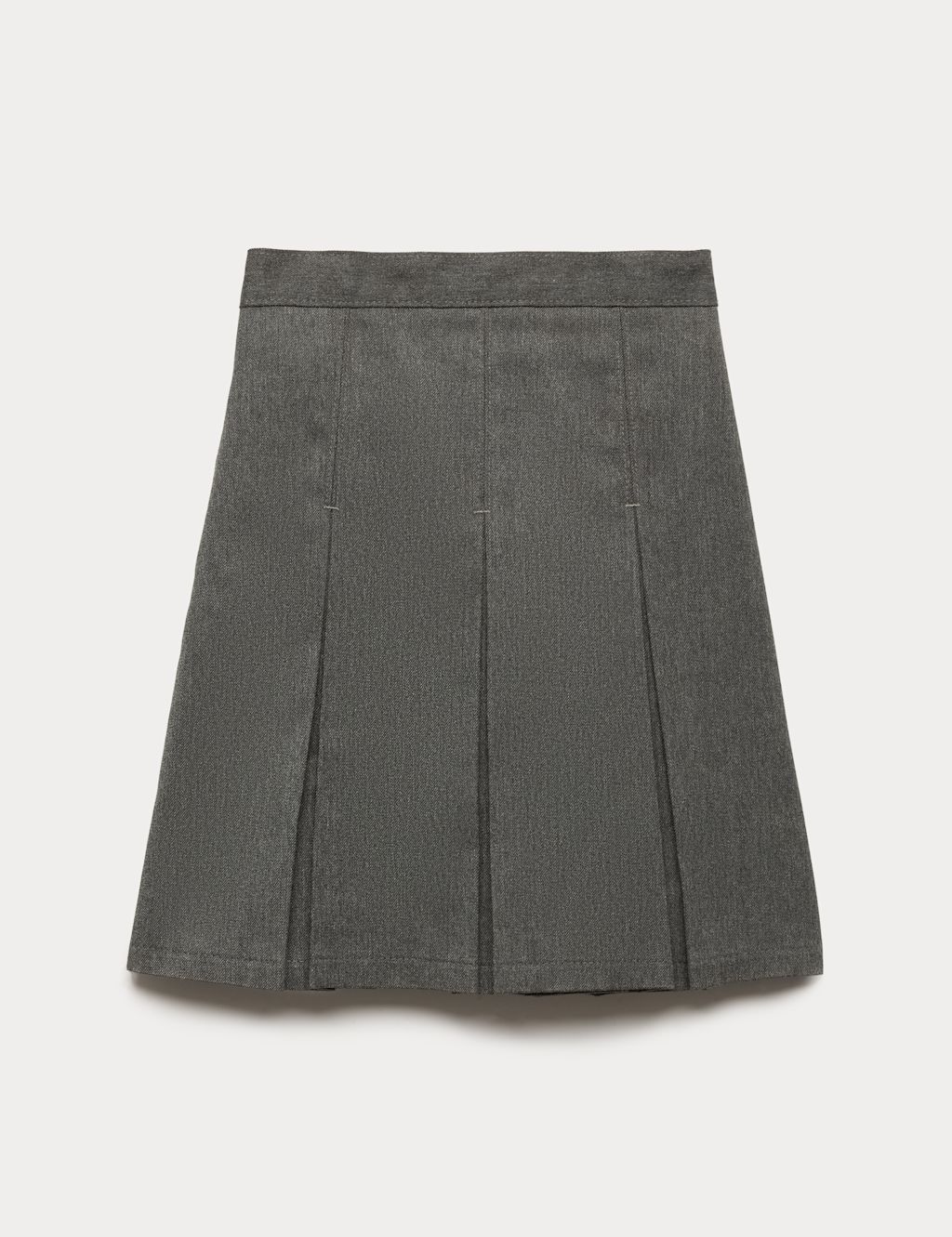 M&S Girls Slim Fit Permanent Pleats School Skirt (2-18 Yrs) - 17-18 Years - Grey, Grey