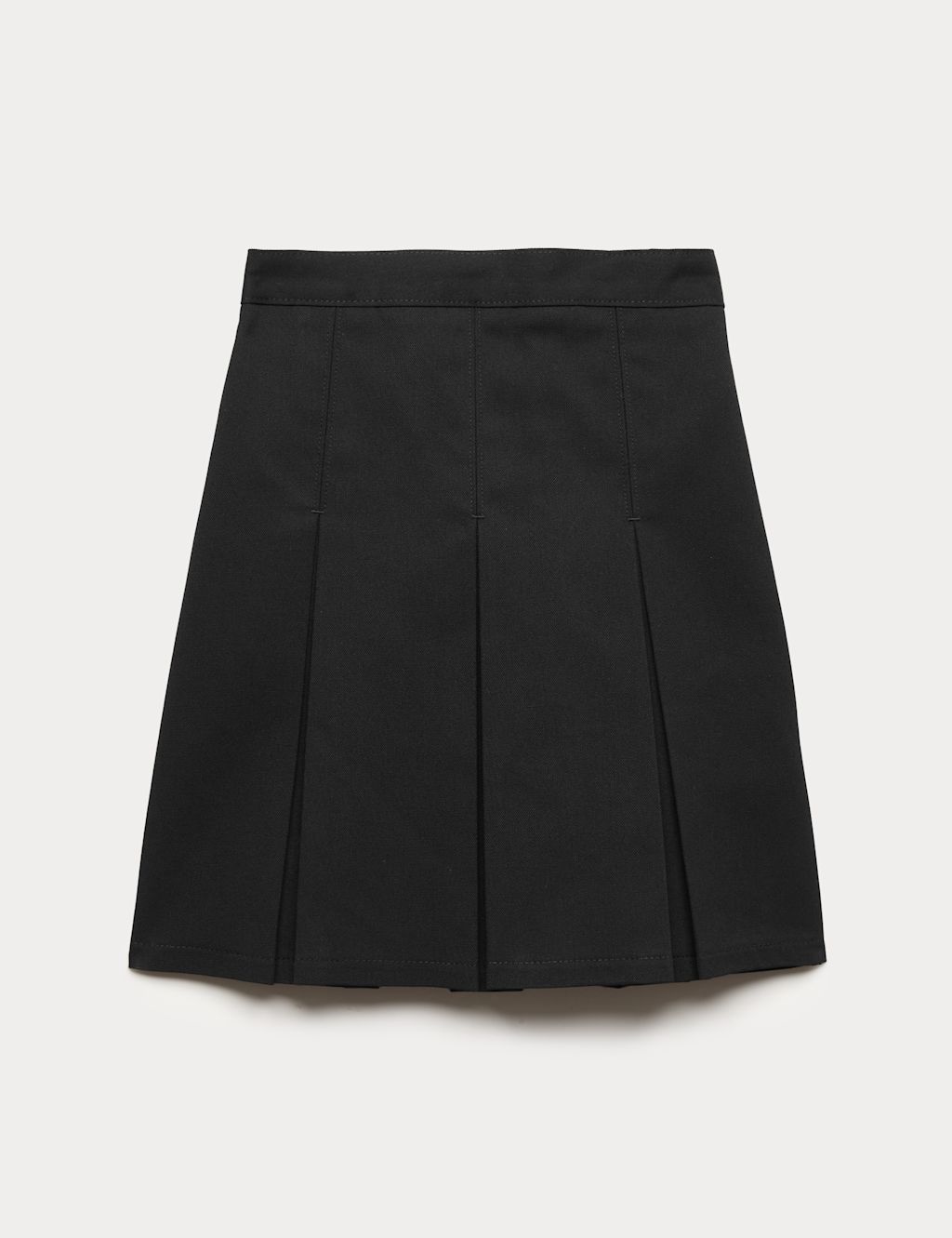 M&S Girls Slim Fit Permanent Pleats School Skirt (2-18 Yrs) - 17-18 Years - Black, Black