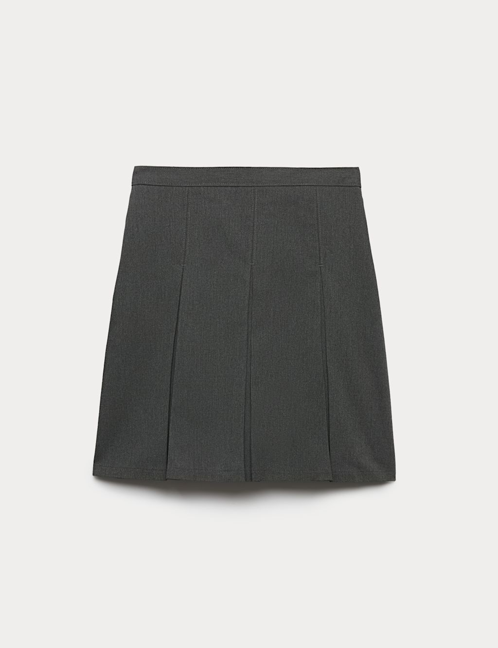 M&S Girls Plus Fit Permanent Pleats School Skirt (2-18 Yrs) - 10-11 Years - Grey, Grey
