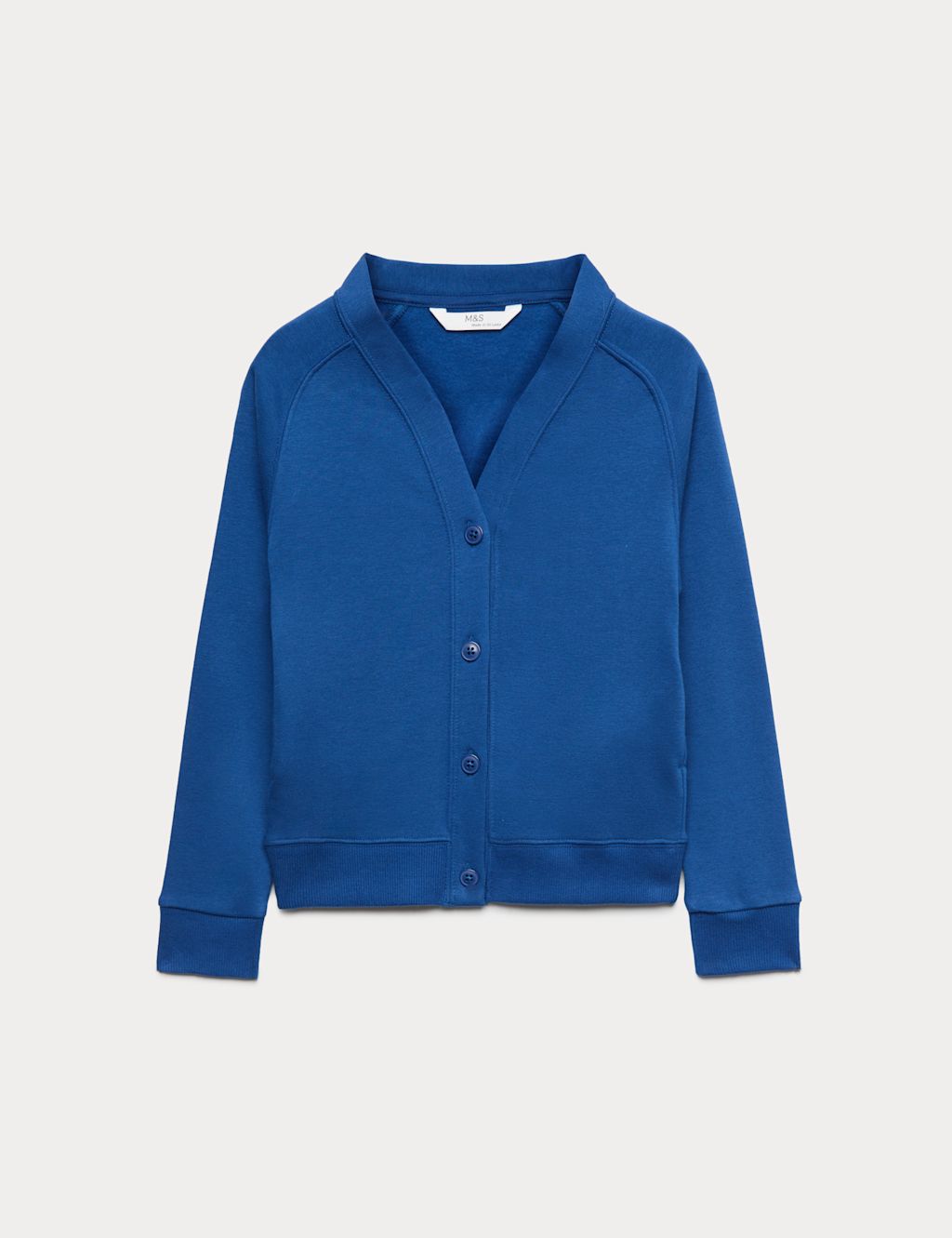 M&S Girls Jersey School Cardigan (2-18 Yrs) - 10-11 Years - Royal Blue, Royal Blue