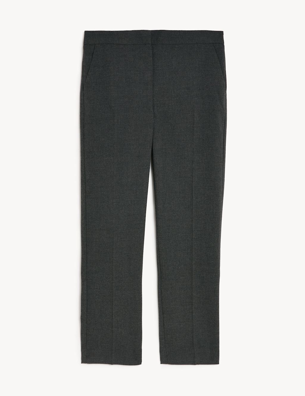 M&S Girls Slim Leg School Trousers (2-18 Yrs) - 10-11 Years - Grey, Grey