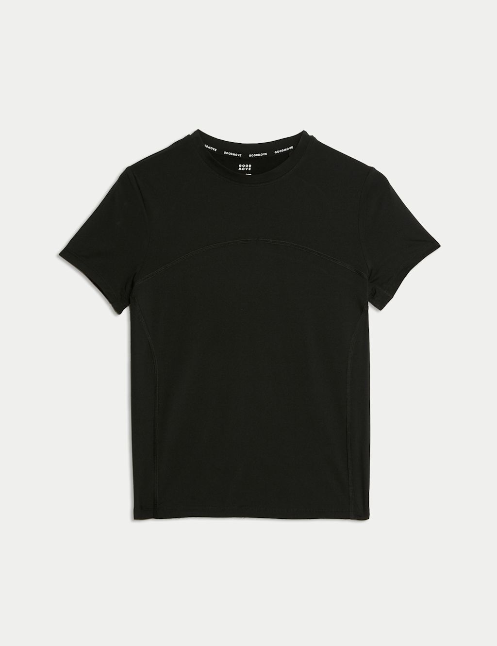 Goodmove Mesh Panel T-Shirt (6-16 Yrs) - 10-11 - Black, Black