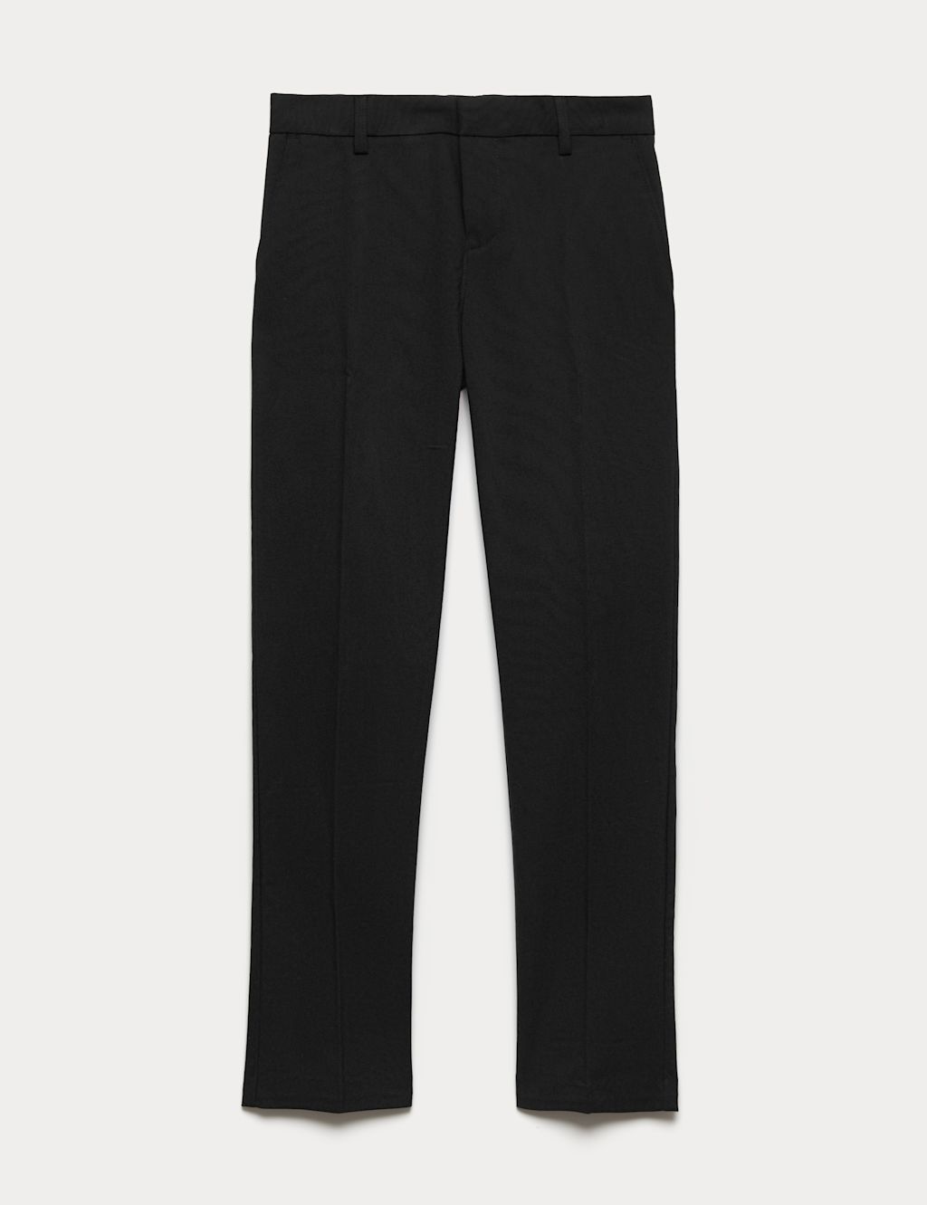 M&S Boys Slim Leg Longer Length School Trousers (2-18 Yrs) - 10-11 Years - Black, Black