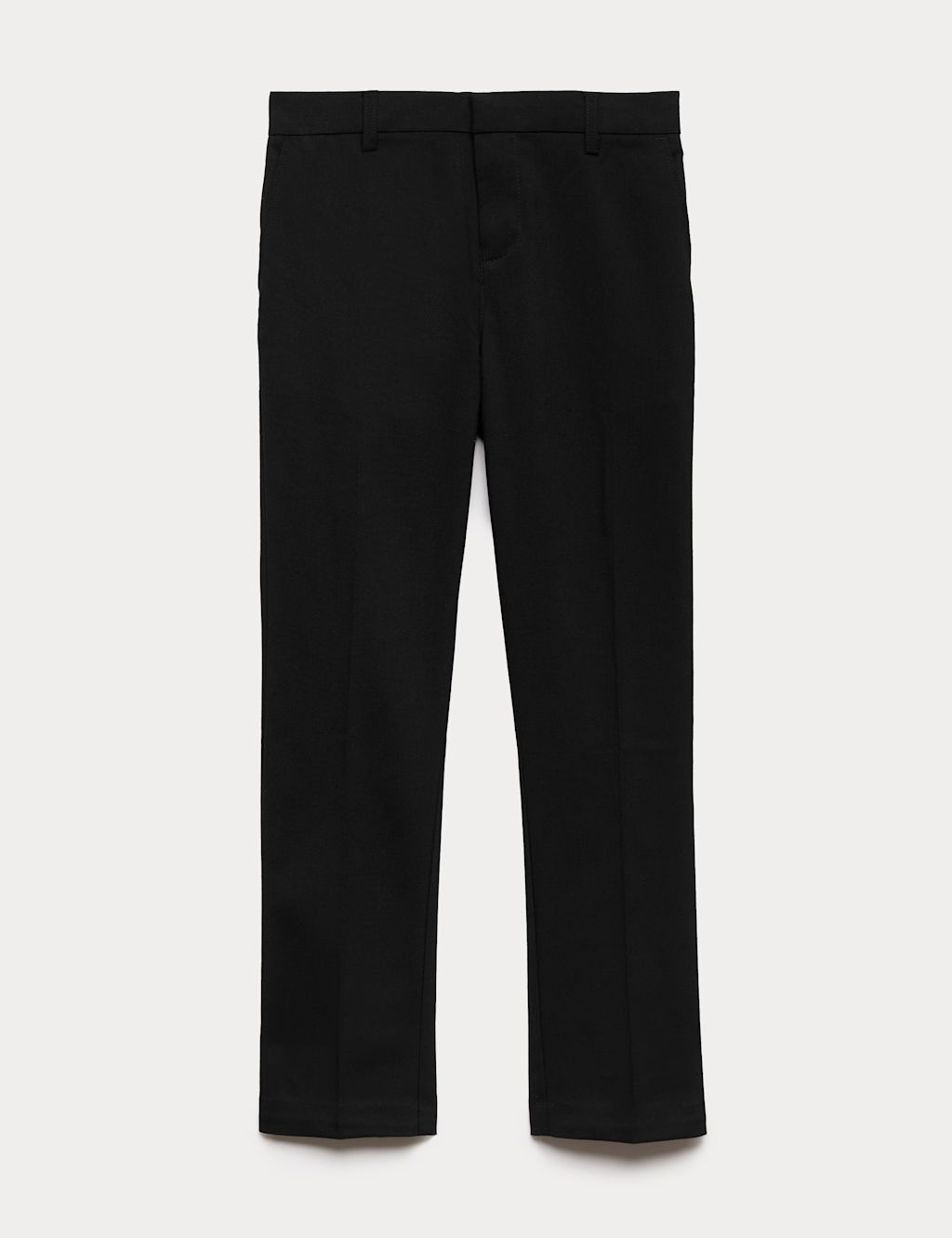 M&S Boys Slim Leg Slim Waist School Trousers (2-18 Yrs) - 10-11 Years - Black, Black