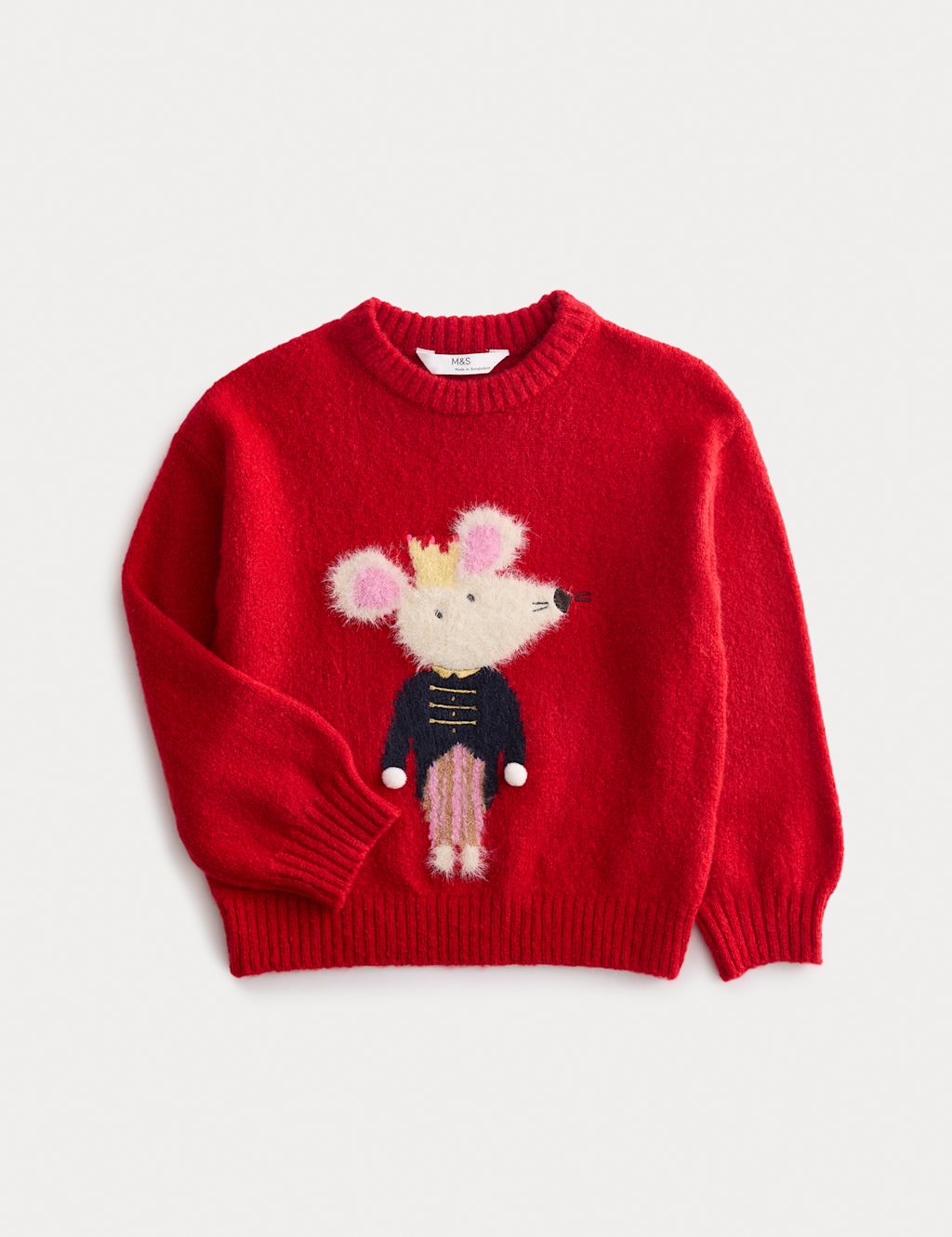 M&S 3D Mouse Jumper (1-8 Yrs) - 5-6 Y - Red Mix, Red Mix