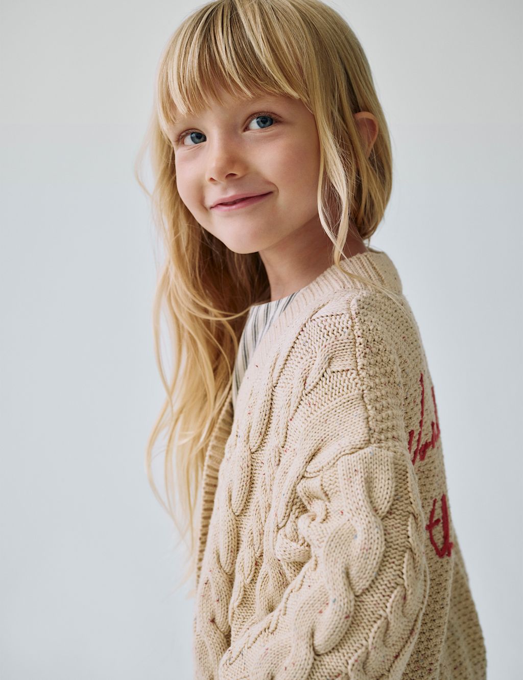 M&S x Binky Pure Cotton Chunky Wonderful Cardigan (1-10 Yrs) - 12-18 - Multi, Multi