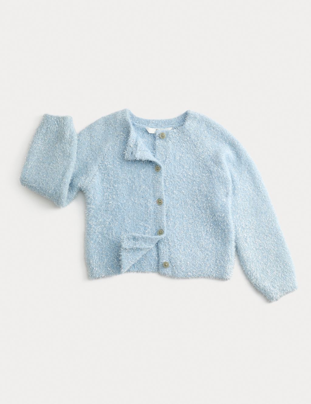 M&S Sparkle Cardigan (2-8 Yrs) - 4-5 Y - Blue, Blue
