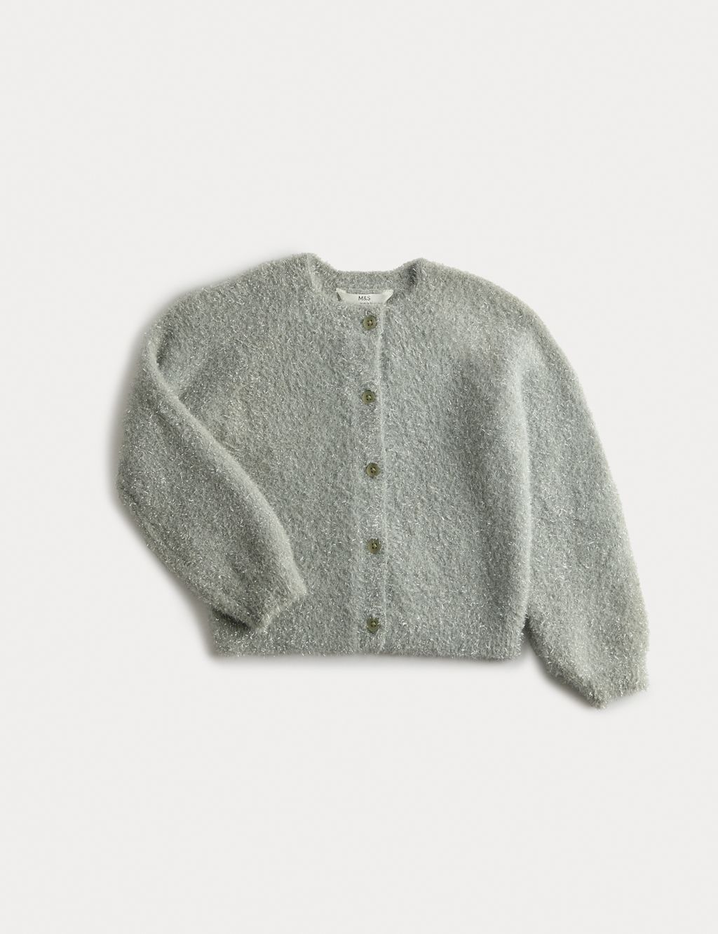 M&S Sparkle Cardigan (2-8 Yrs) - 2-3 Y - Grey, Grey