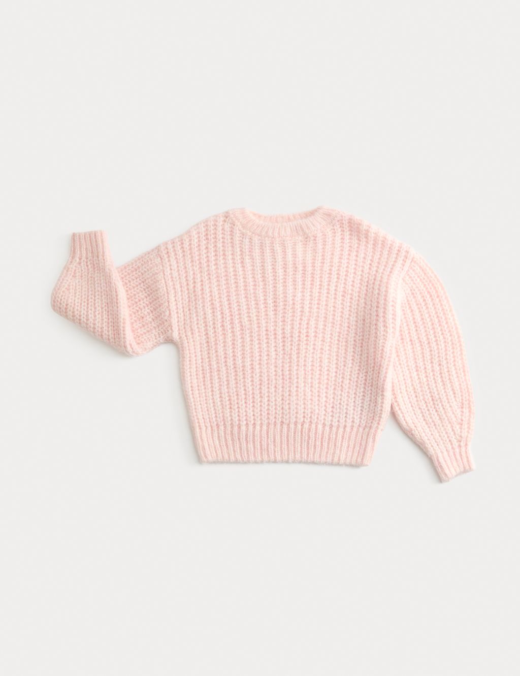 M&S Fluffy Jumper (2-8 Yrs) - 5-6 Y - Light Pink, Light Pink