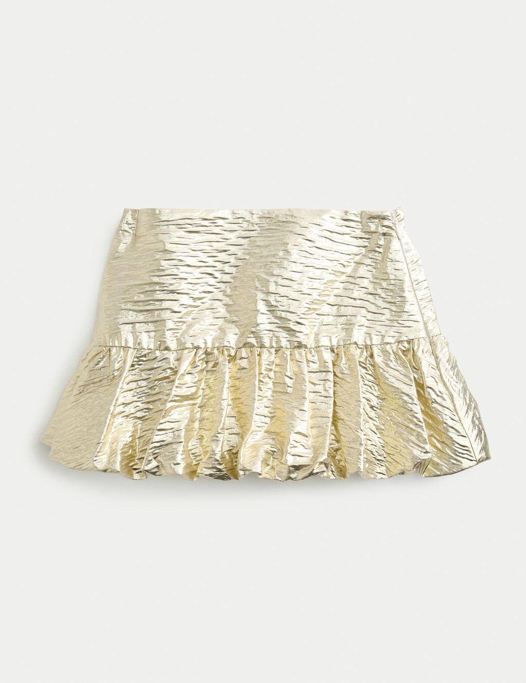 M&S Cotton Blend Golden Puffball Skirt (2-10 Yrs) - 6-7 Y, Gold