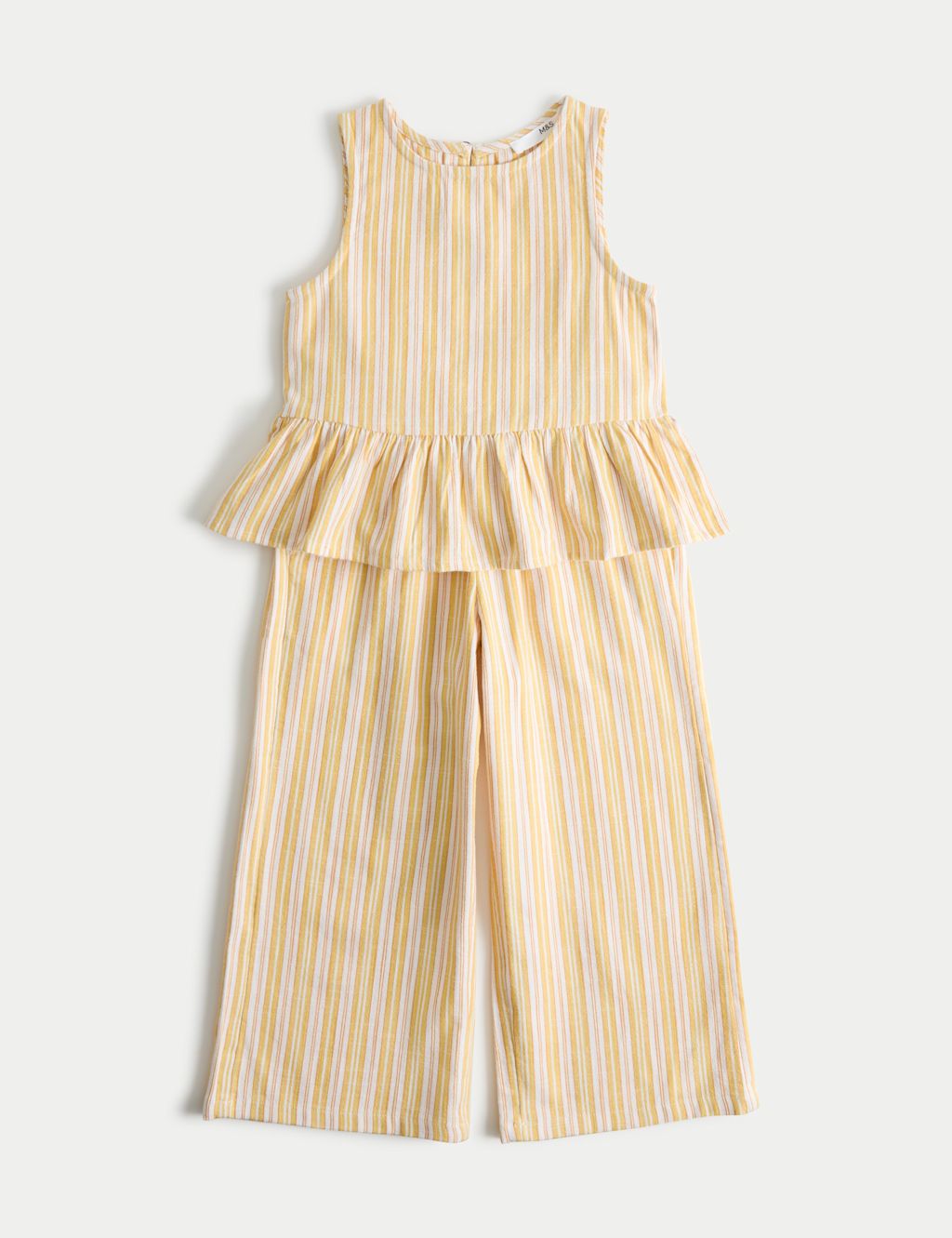 M&S Cotton Rich Stripe Trouser Set (2-10 Yrs) - 4-5 Years - Multi, Multi