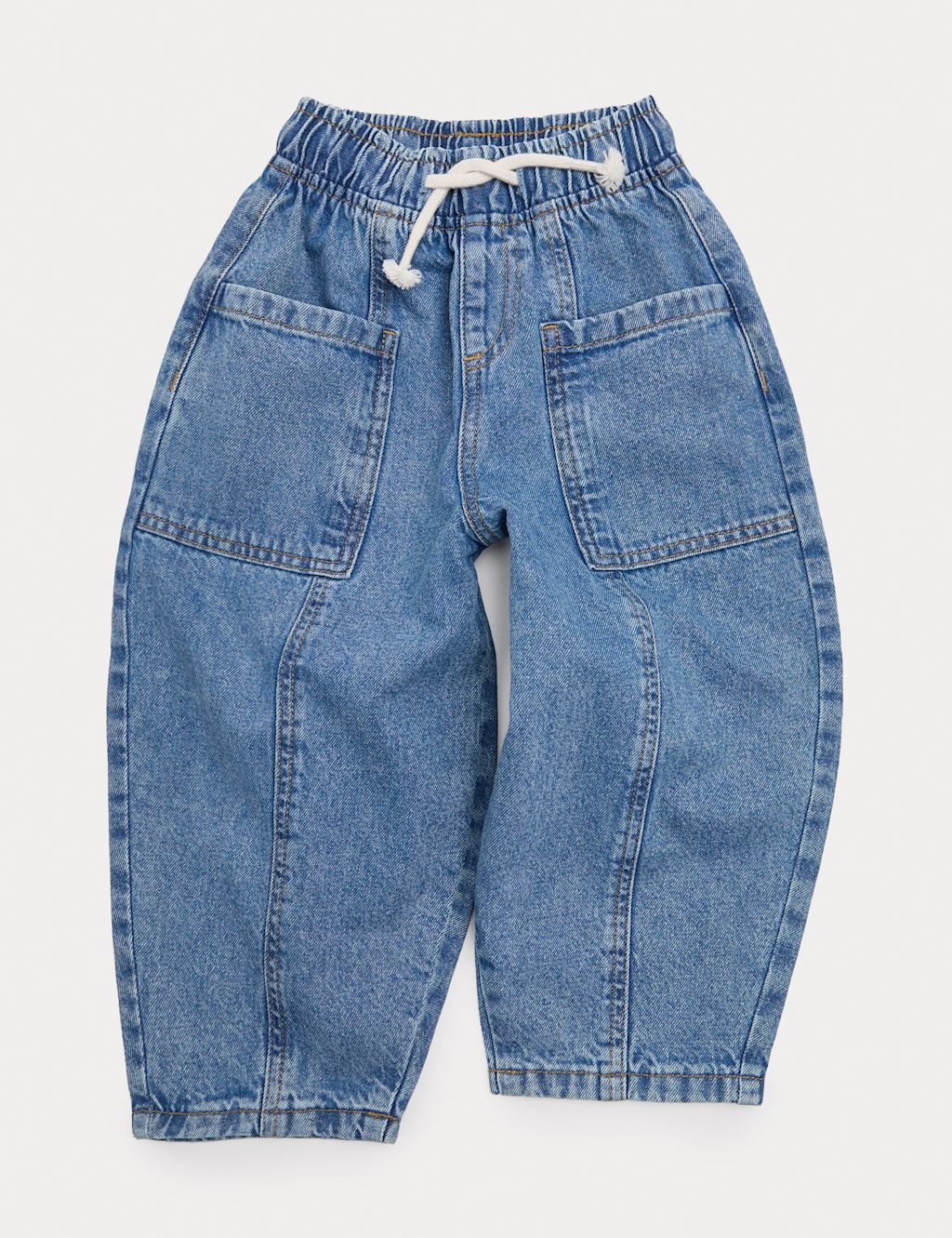 M&S Denim Balloon Jeans (2-8 Yrs) - 2-3 Years, Denim