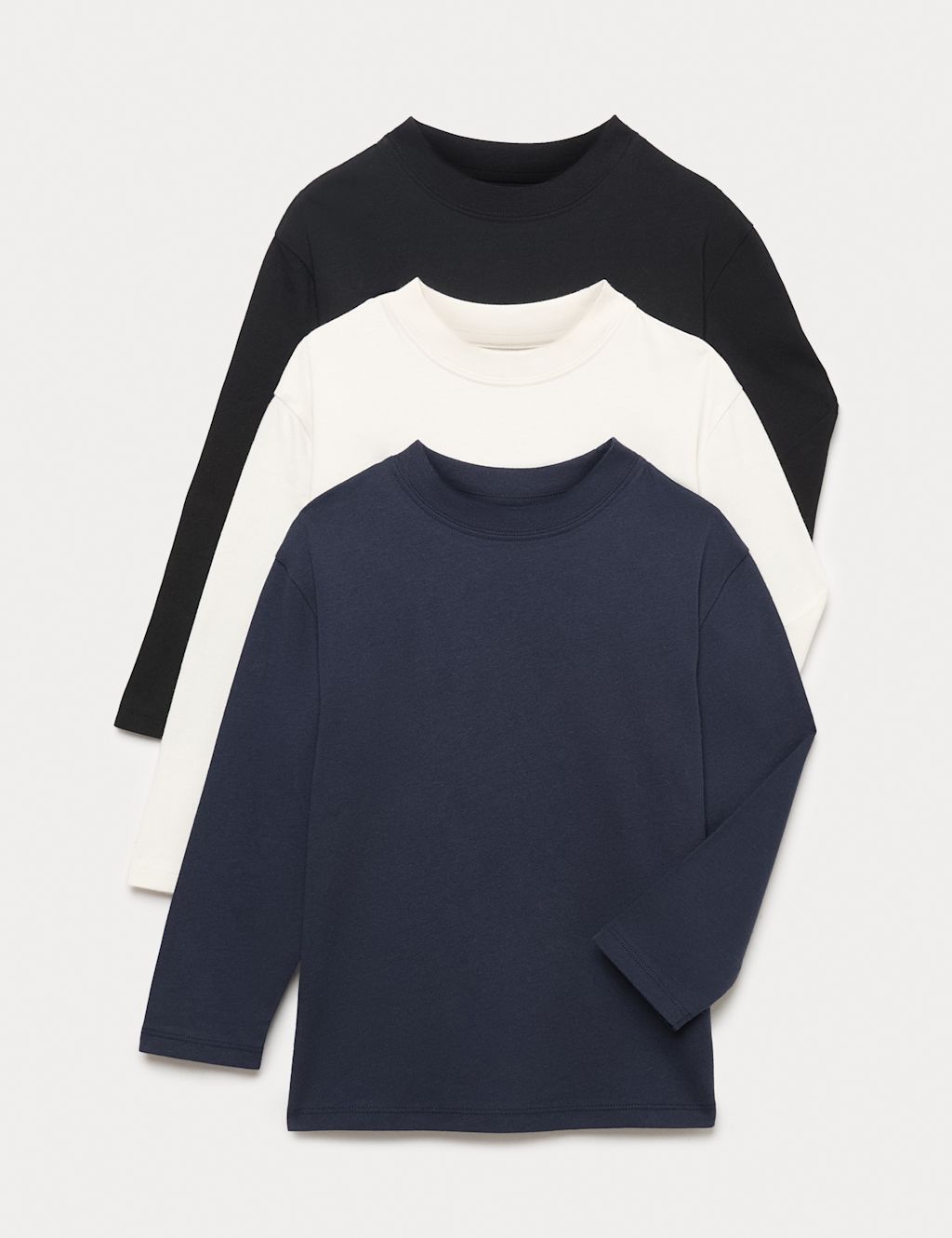 M&S 3pk Pure Cotton Tops (2-8 Yrs) - 2-3 Y - Multi, Multi