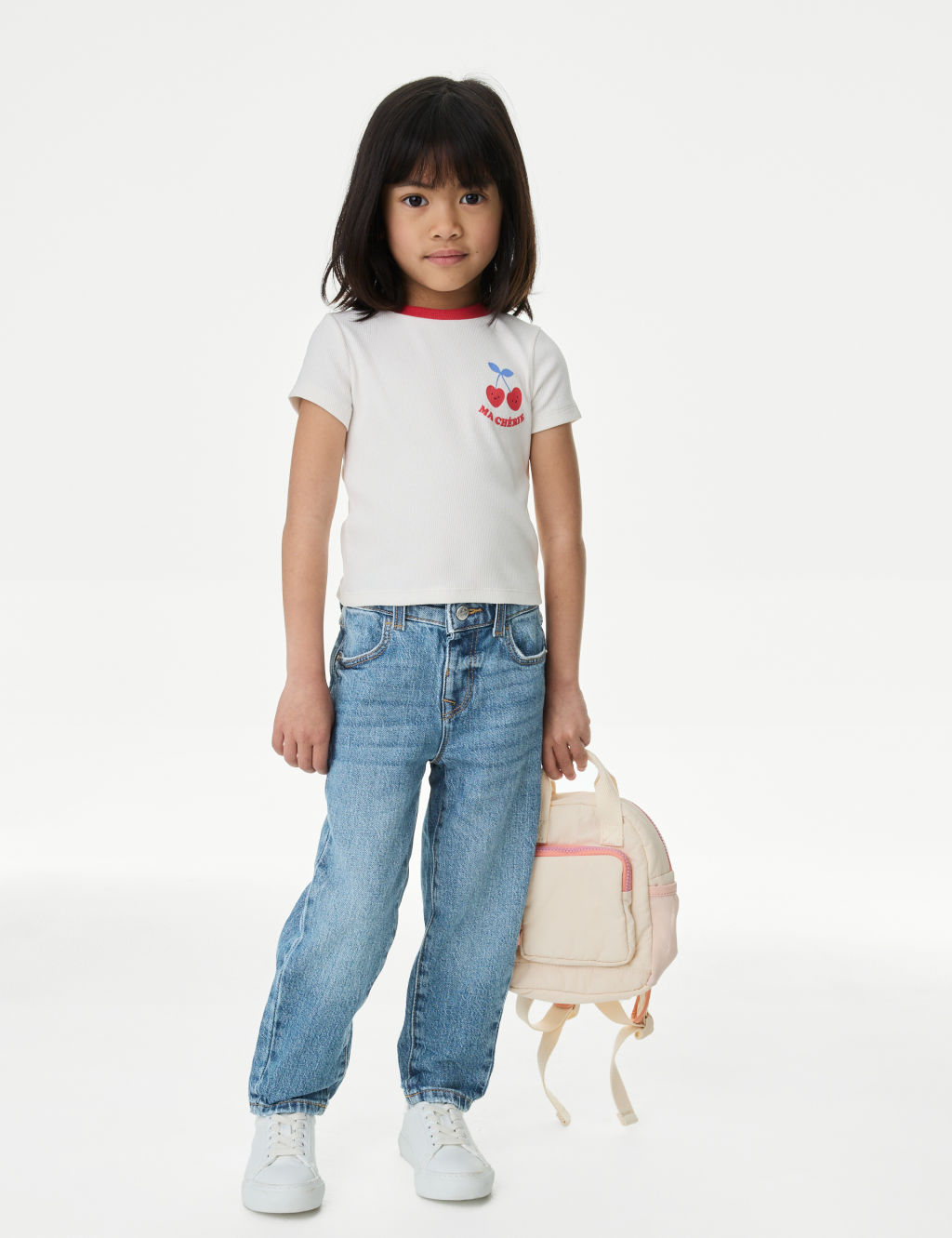 M&S Mom Denim Jeans (2-8 Yrs) - 3-4 Y - Dark Denim, Dark Denim
